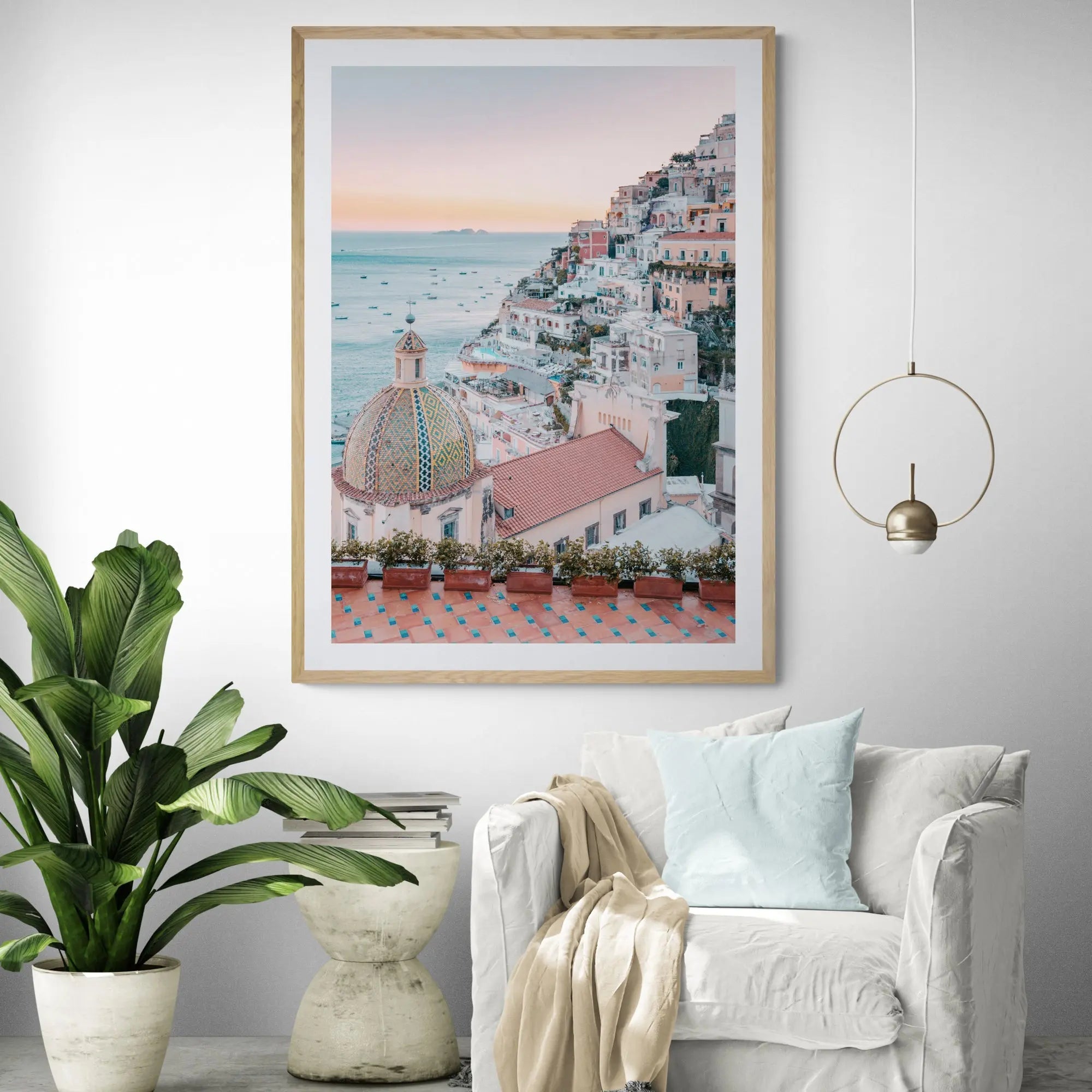 Positano Sunset Italy Art Print