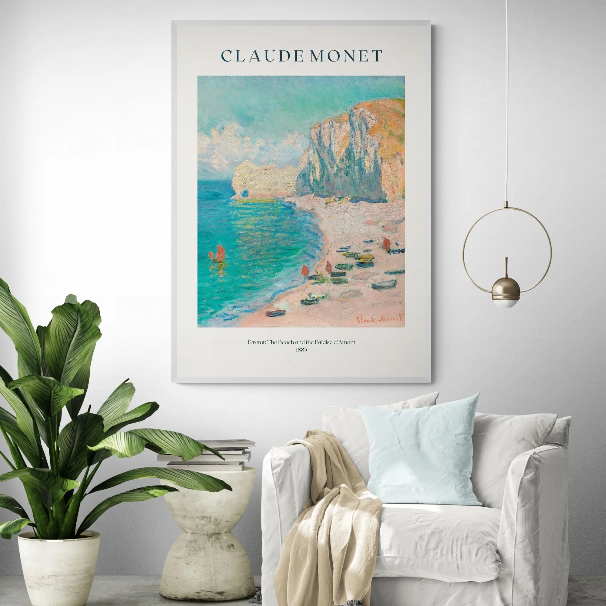 The Beach and the Falaise d'Amont by Claude Monet