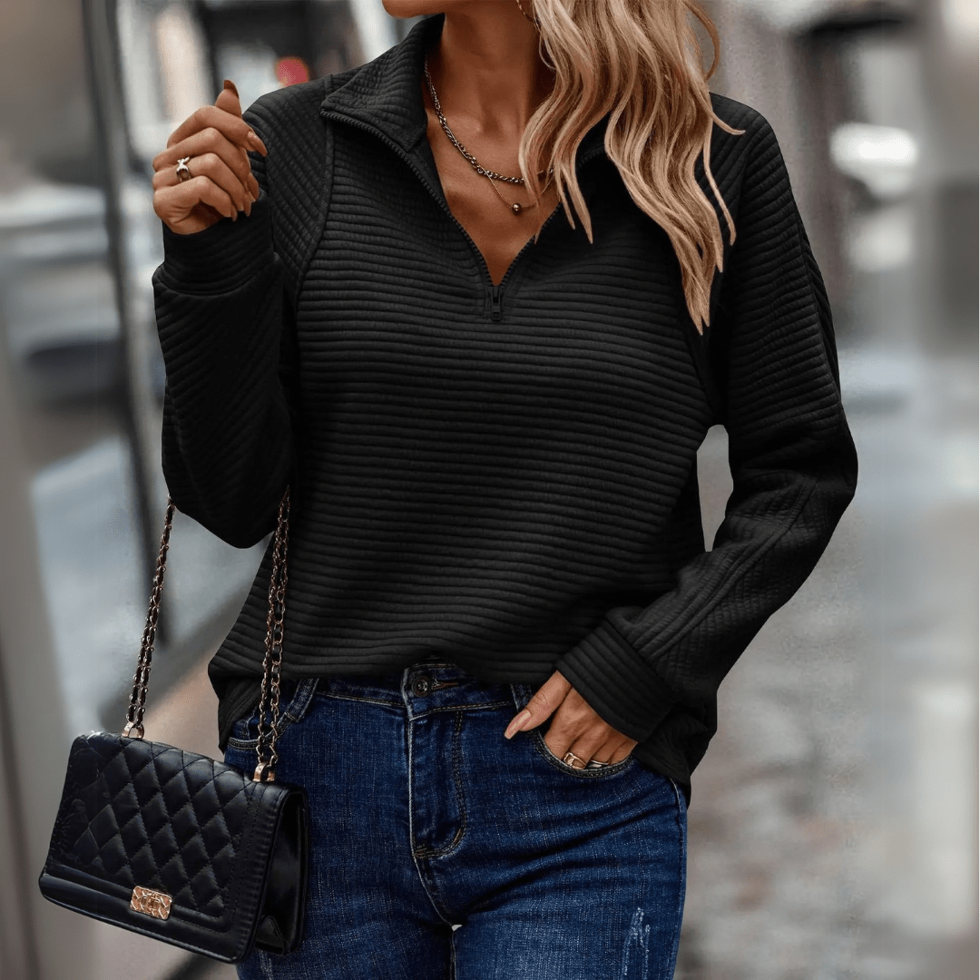 Jenica | Stylowa Bluza z Półzamkiem