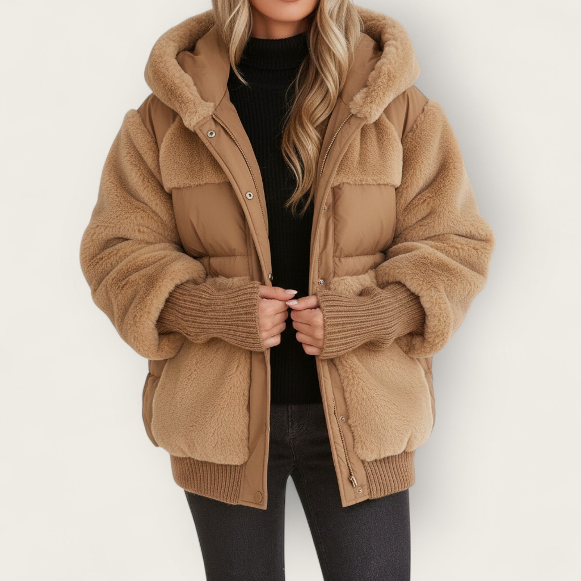 NAOMI| Puchowa kurtka z kapturem Premium