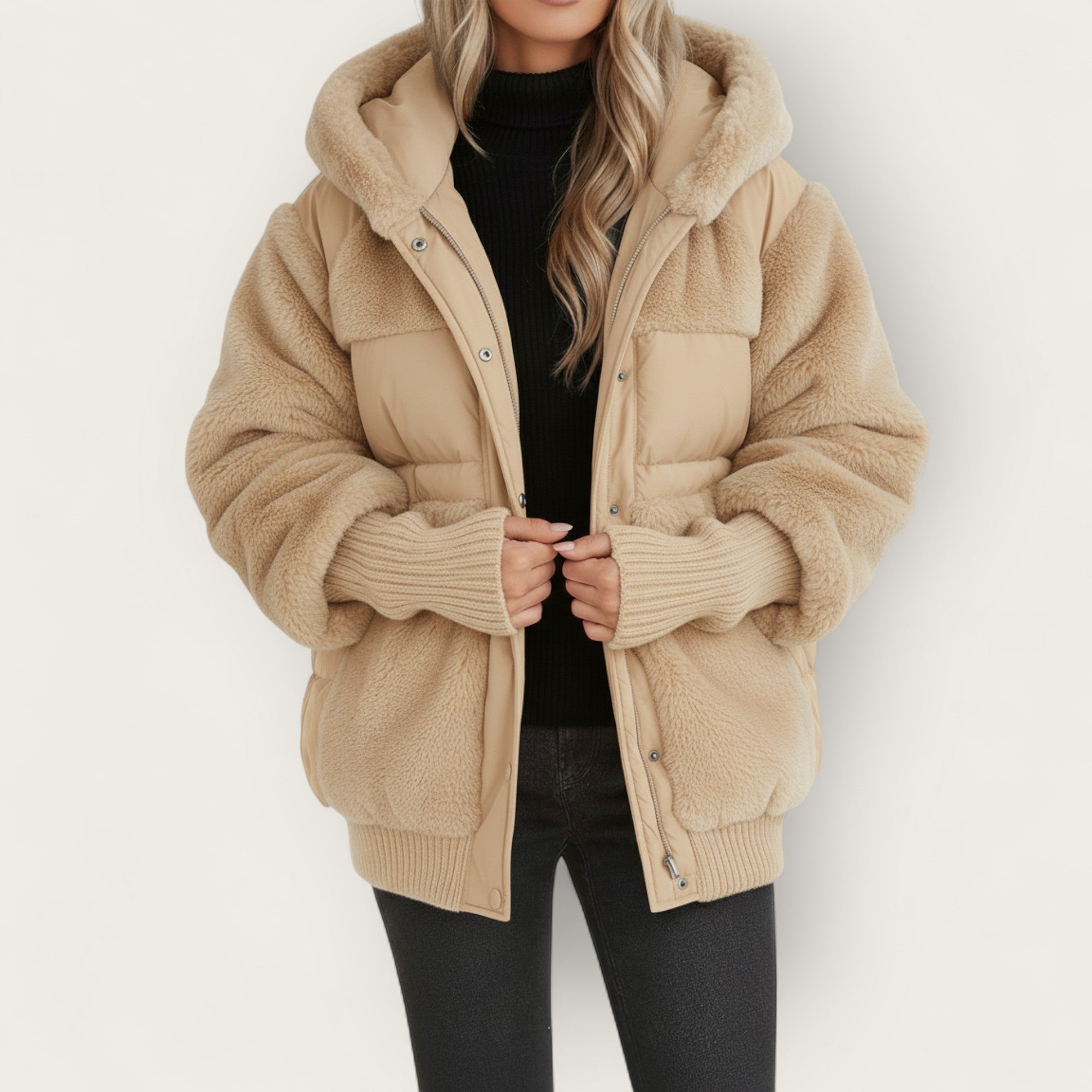 NAOMI| Puchowa kurtka z kapturem Premium