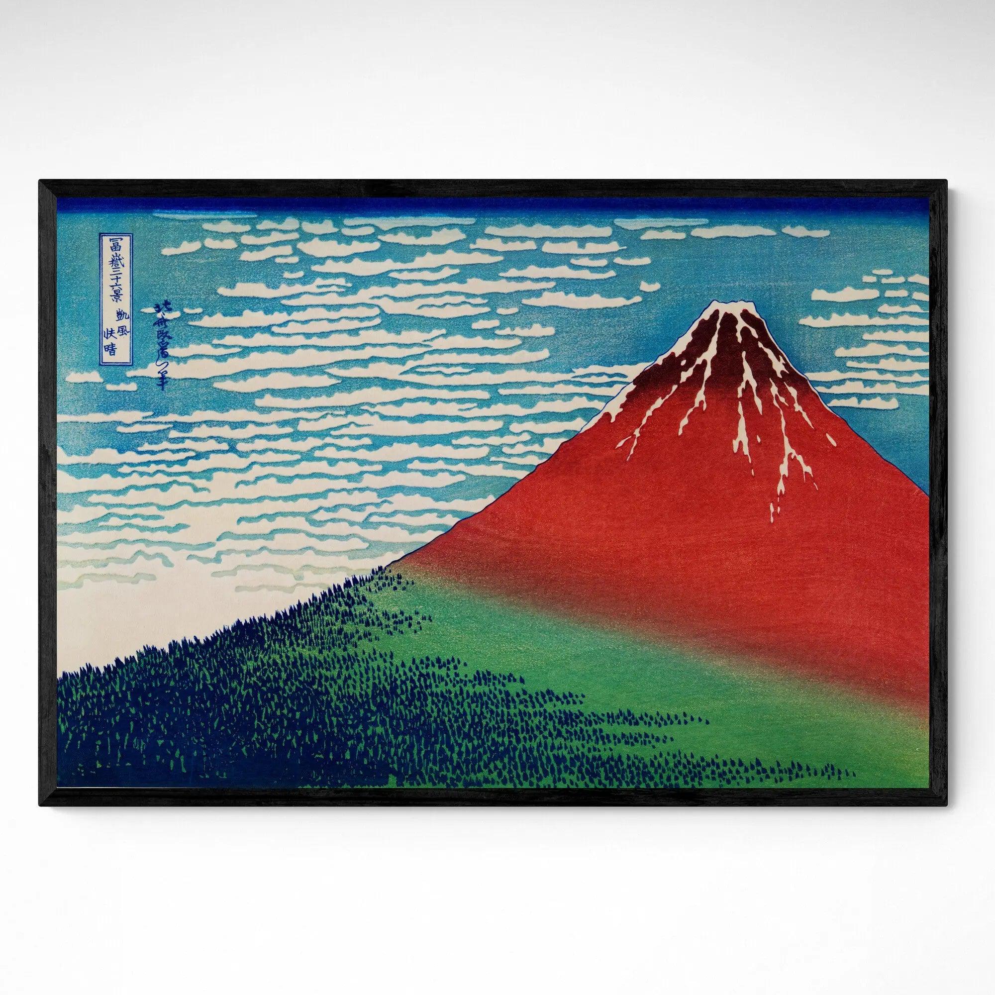 Red Fuji by Katsushika Hokusai