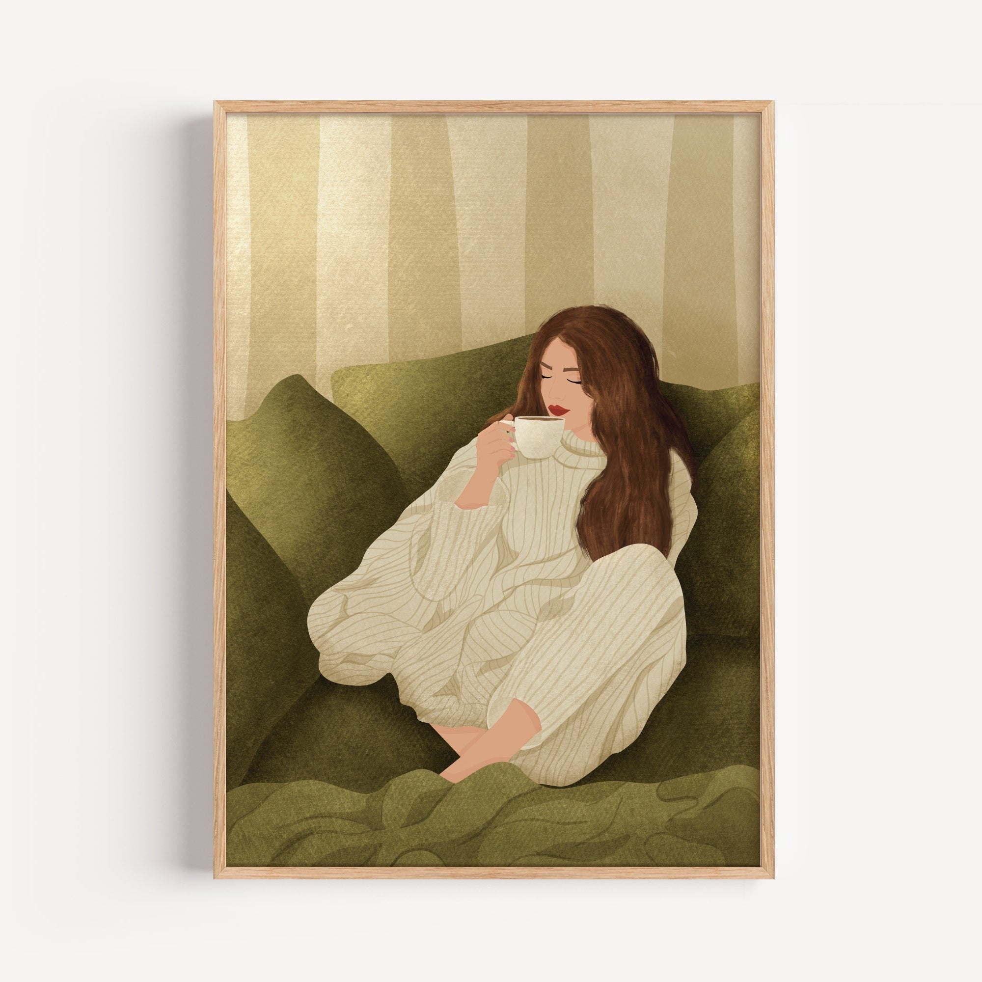 Relaxing Vrouw Art Print