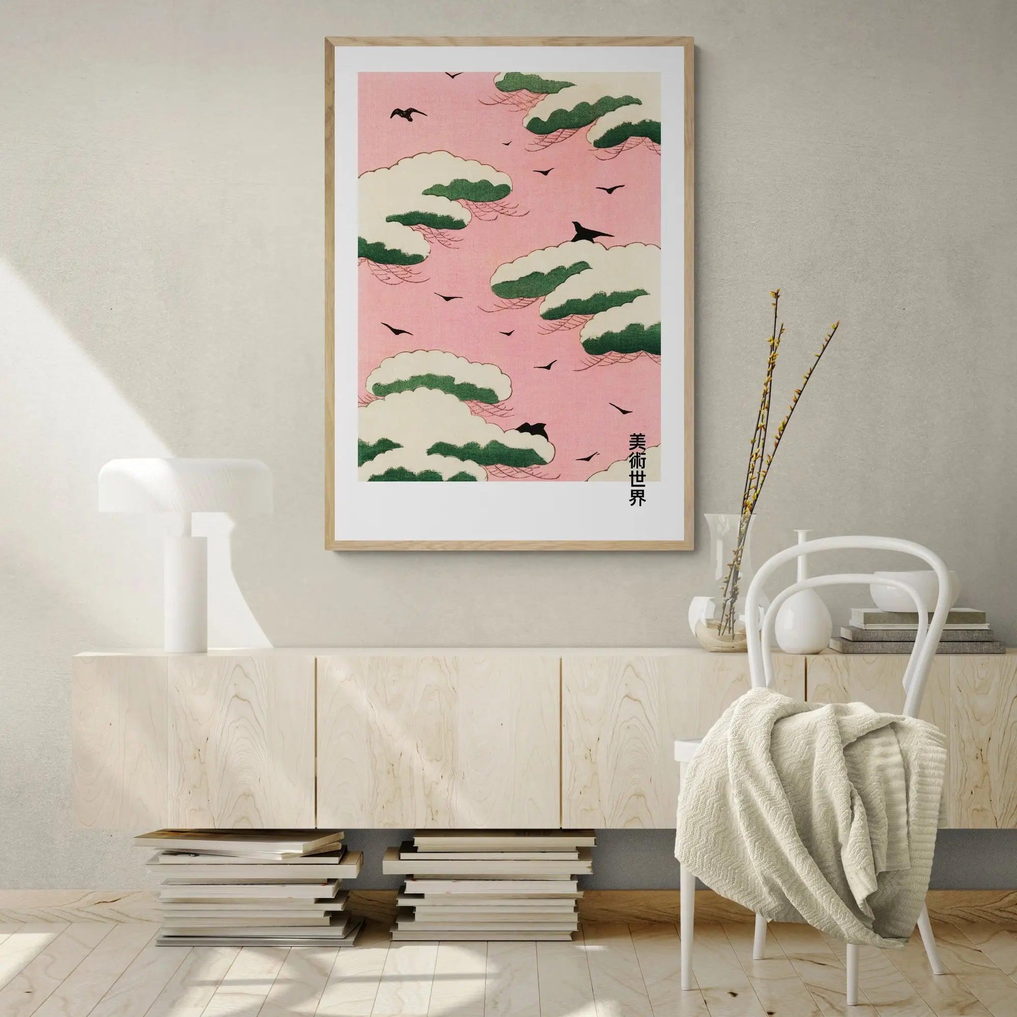 Minimal Pink Japanese Print