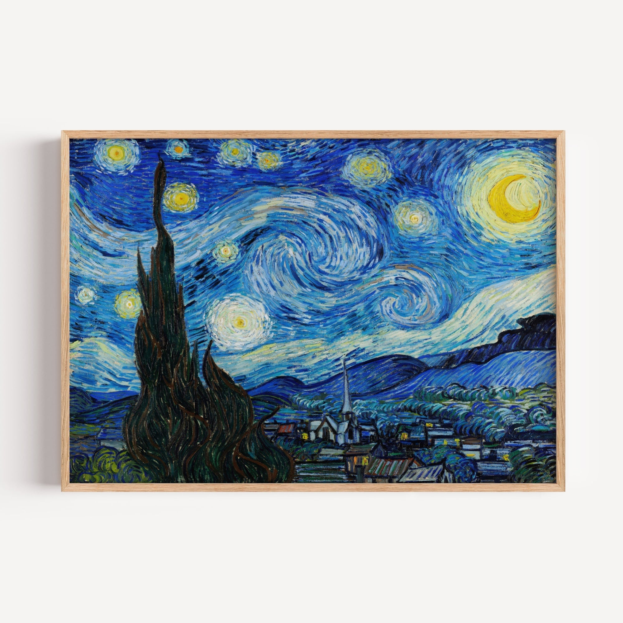 The Starry Night 1889 by Vincent Van Gogh