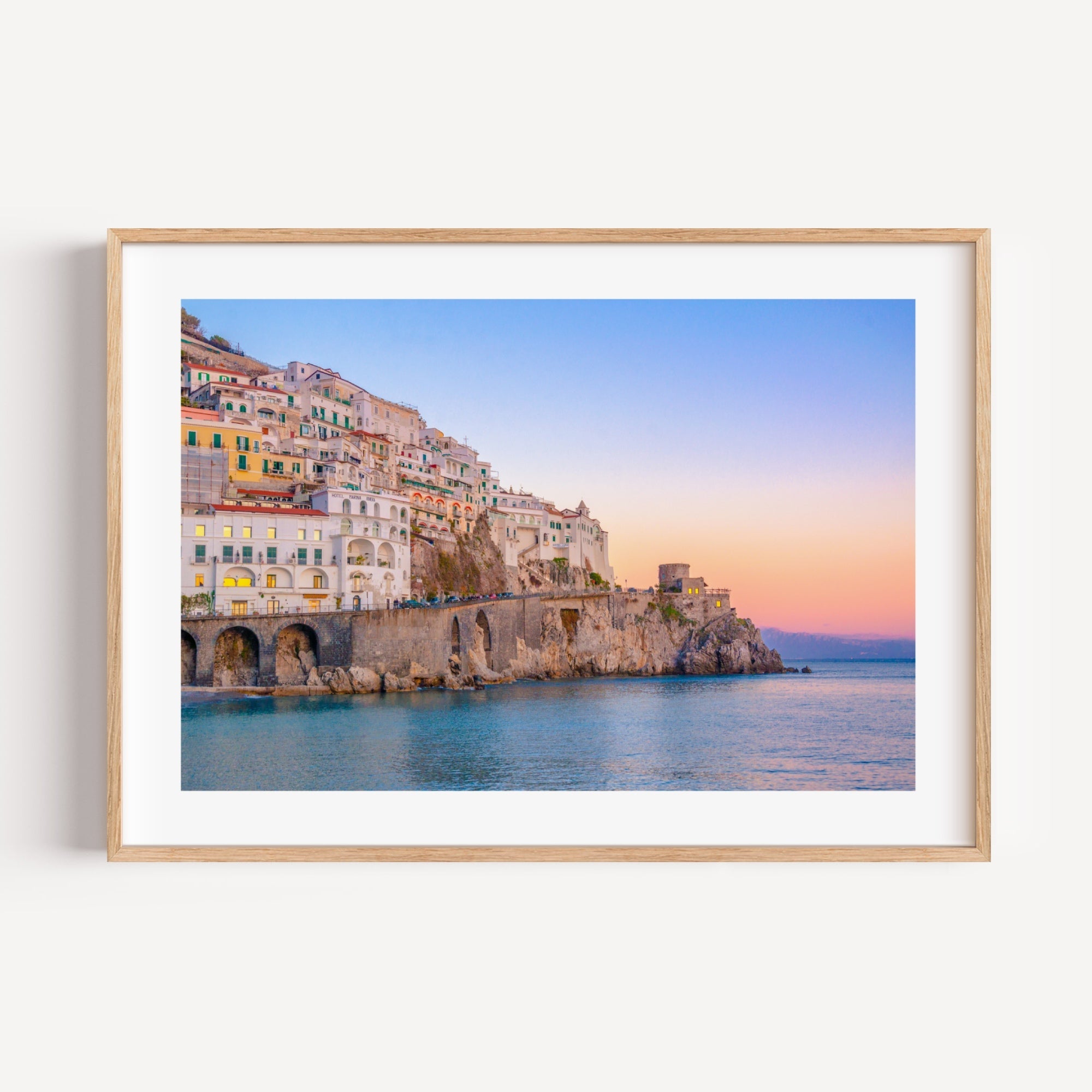 Sunset at Amalfi Italy Art Print