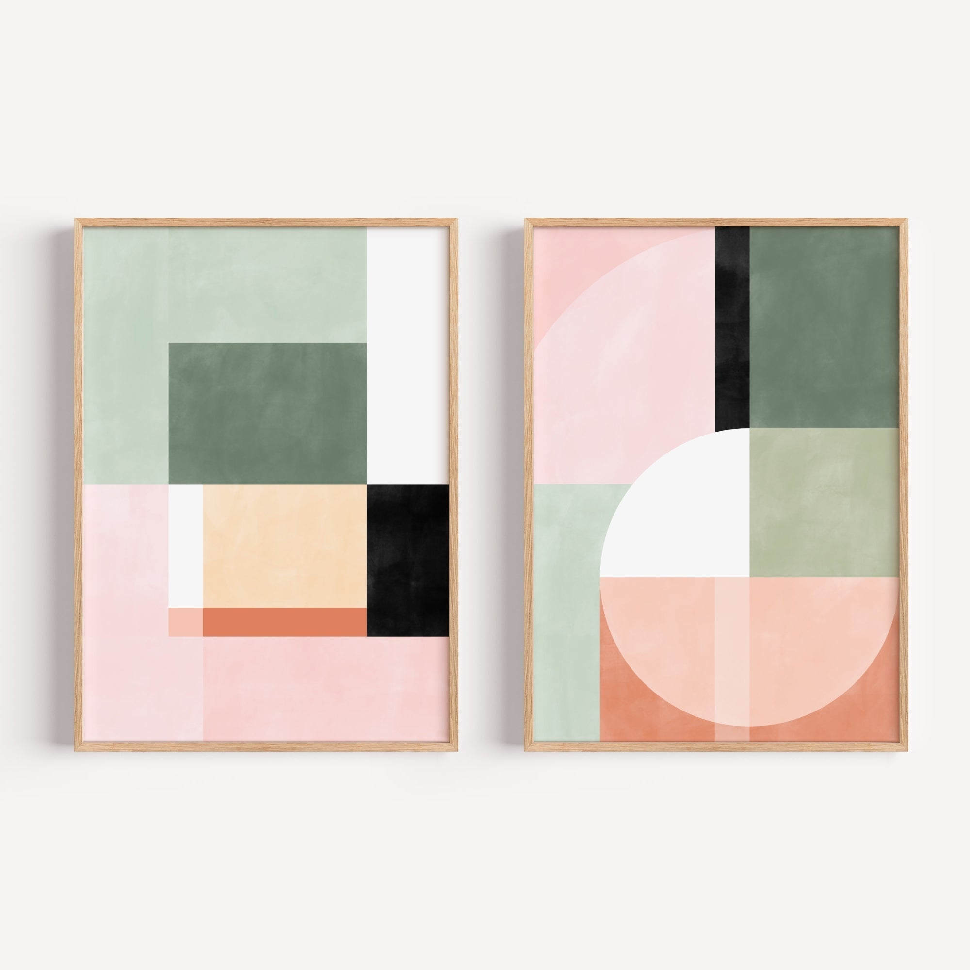 Pastel Abstract Set by Elena Ristova