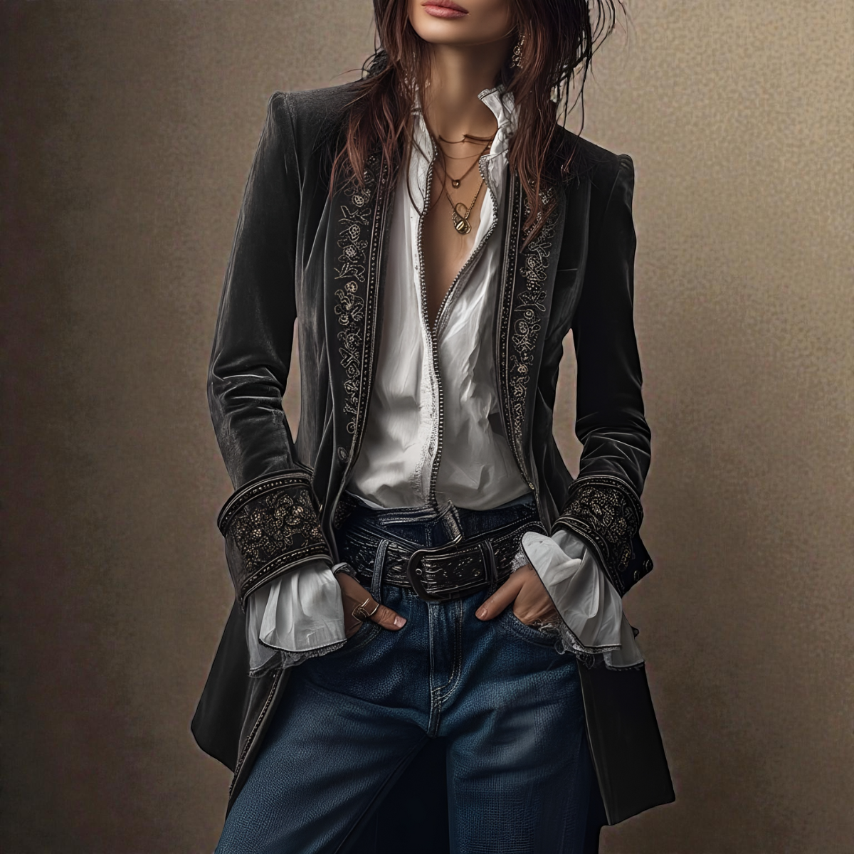 NATALIA™ | Elegancka aksamitna kurtka