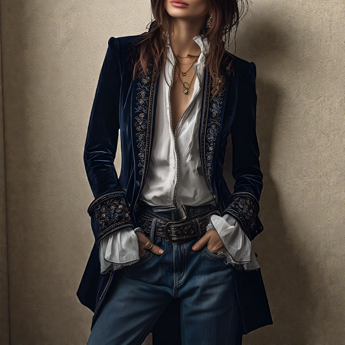 NATALIA™ | Elegancka aksamitna kurtka