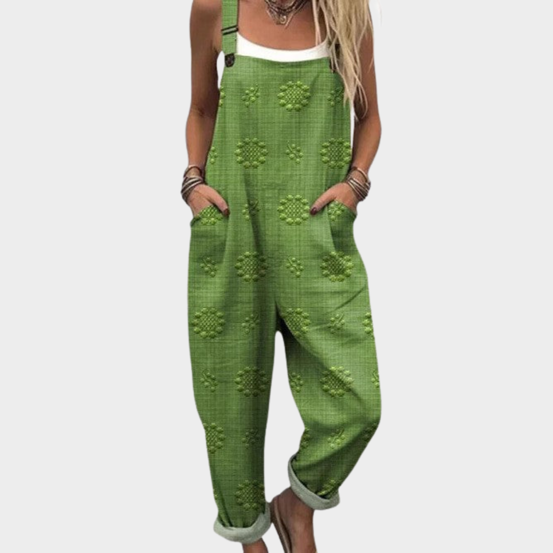 Wygodne ogrodniczki z nadrukiem