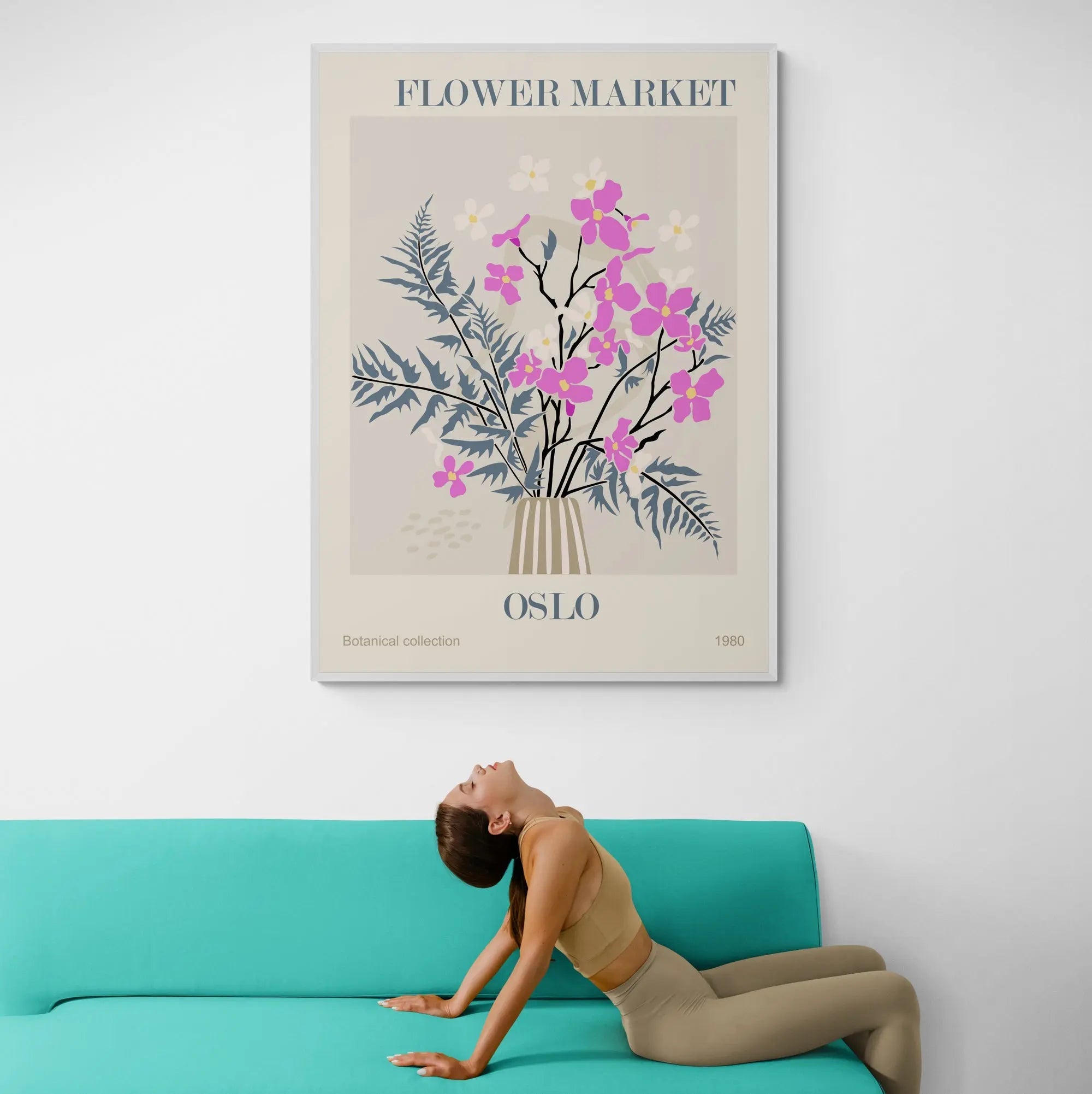 Oslo Flower Market Art Print