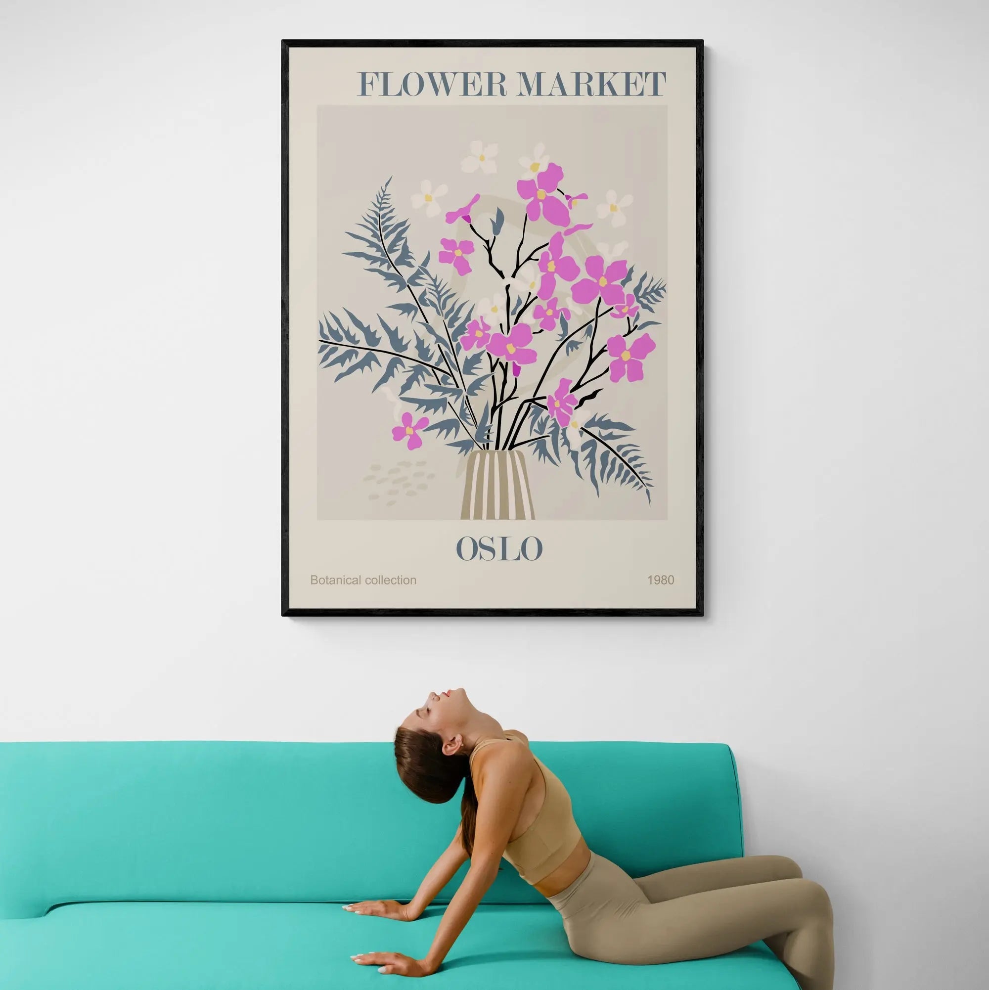 Oslo Flower Market Art Print