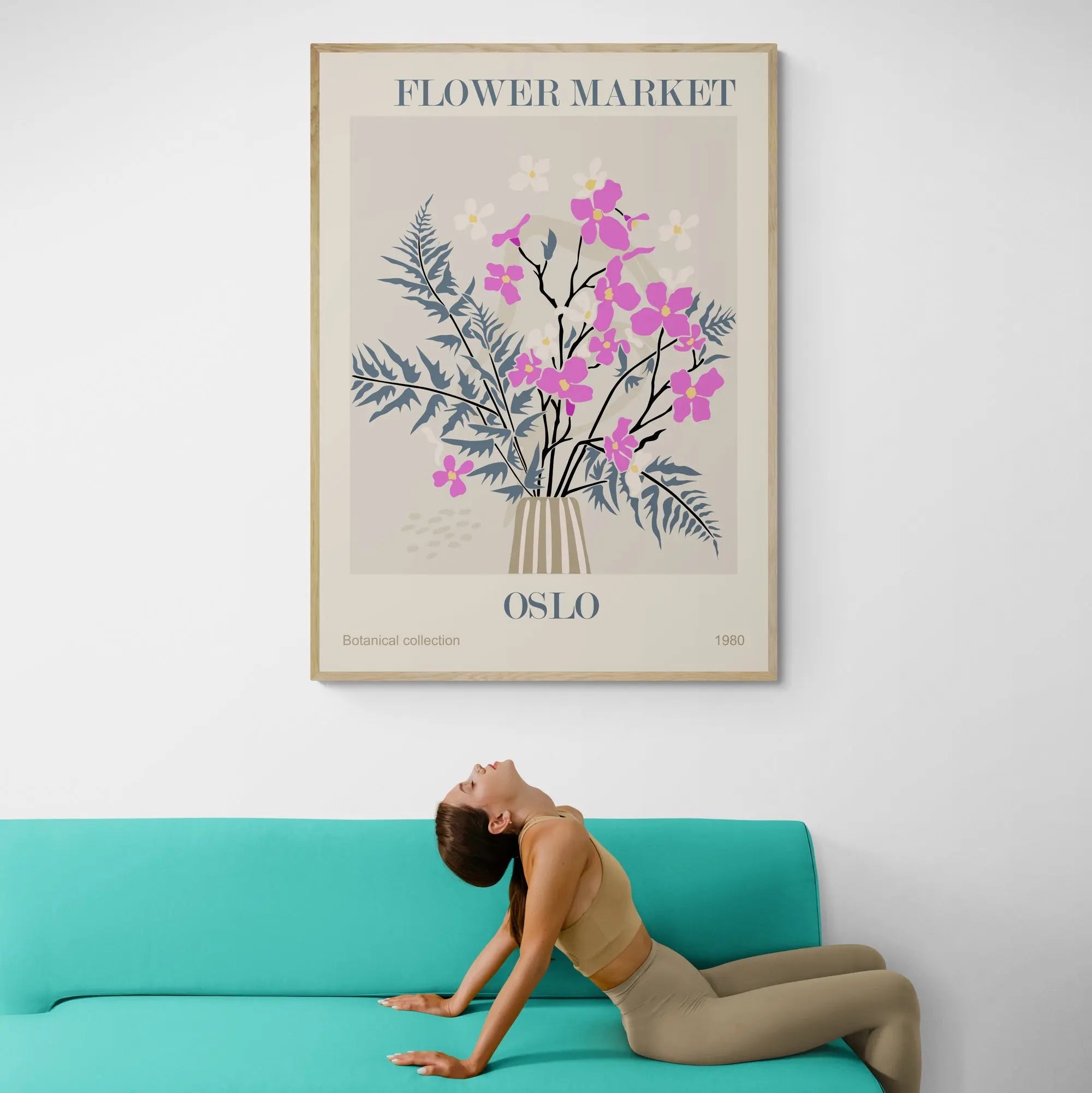 Oslo Flower Market Art Print