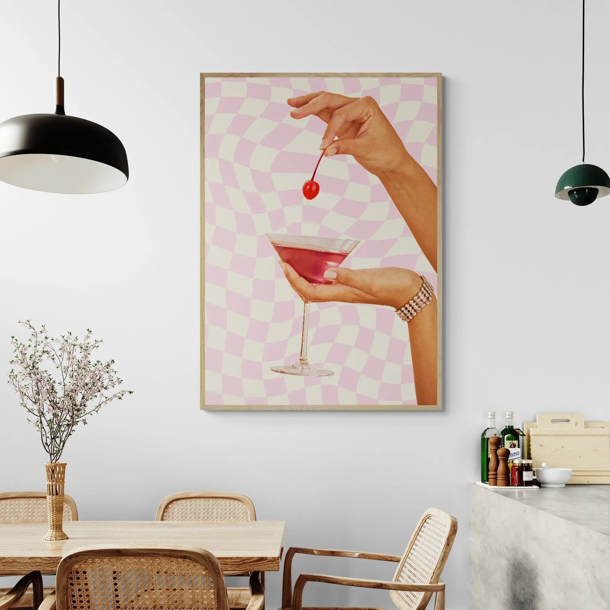 Pink Cocktail Art Print by Salty Biche