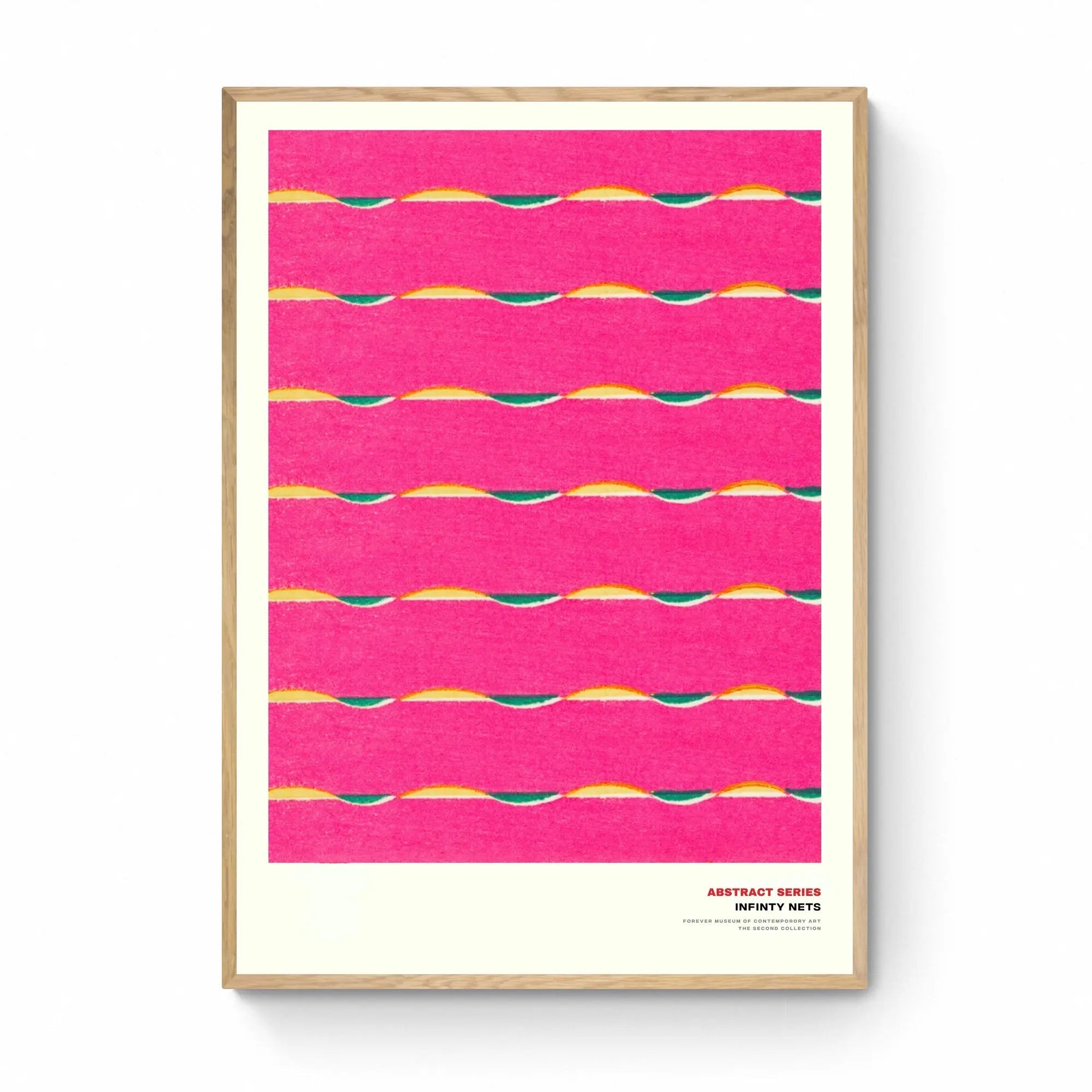Pink Japanese Woodblock Pattern Art Print