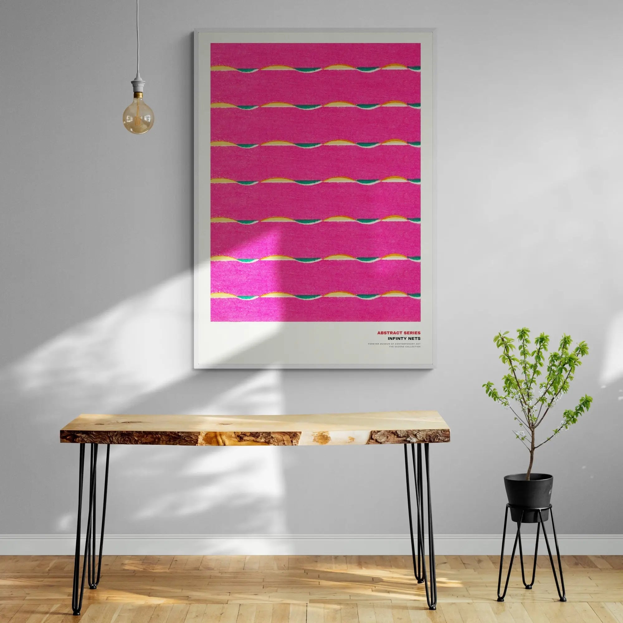 Pink Japanese Woodblock Pattern Art Print