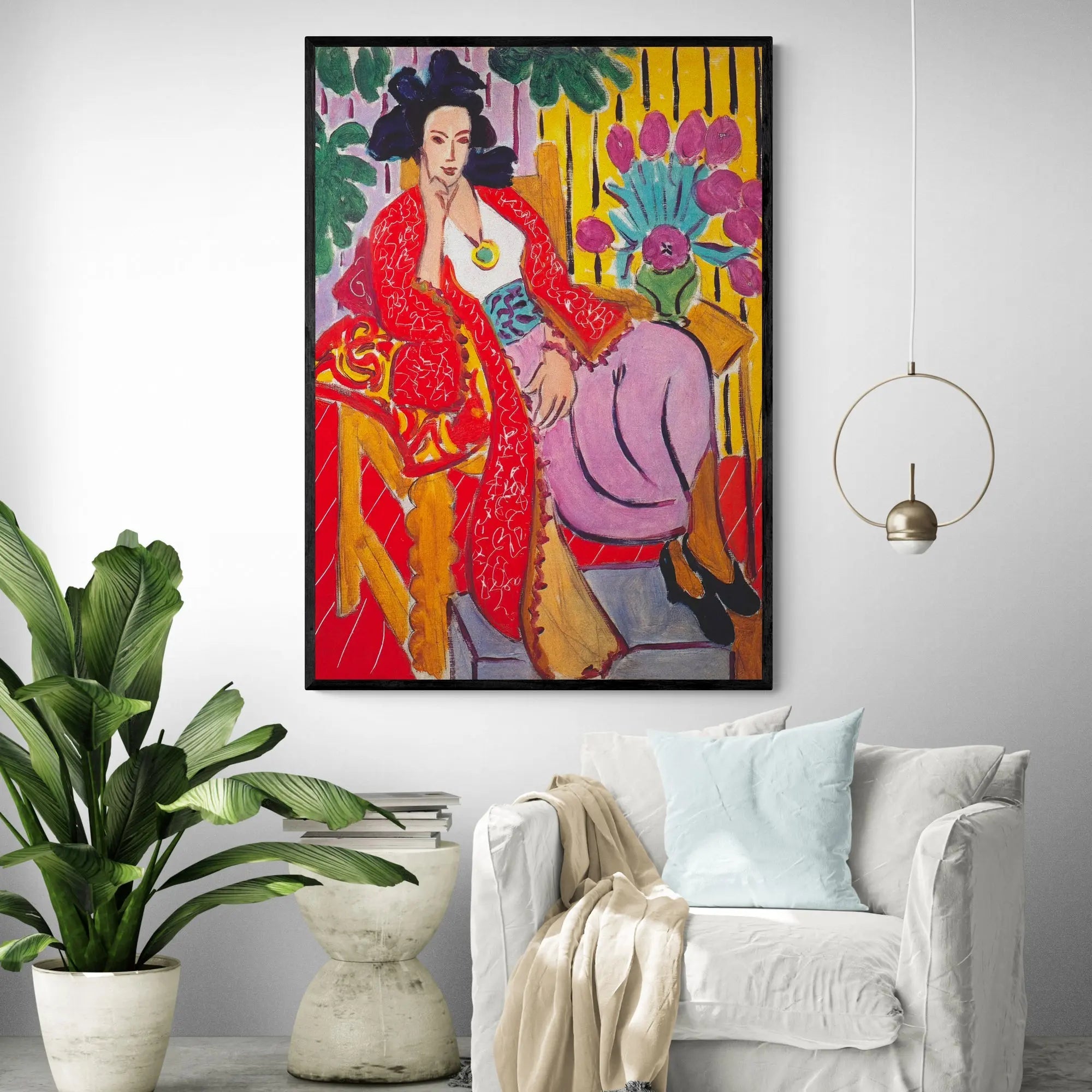 Red Robe Vrouw by Henri Matisse Art Print