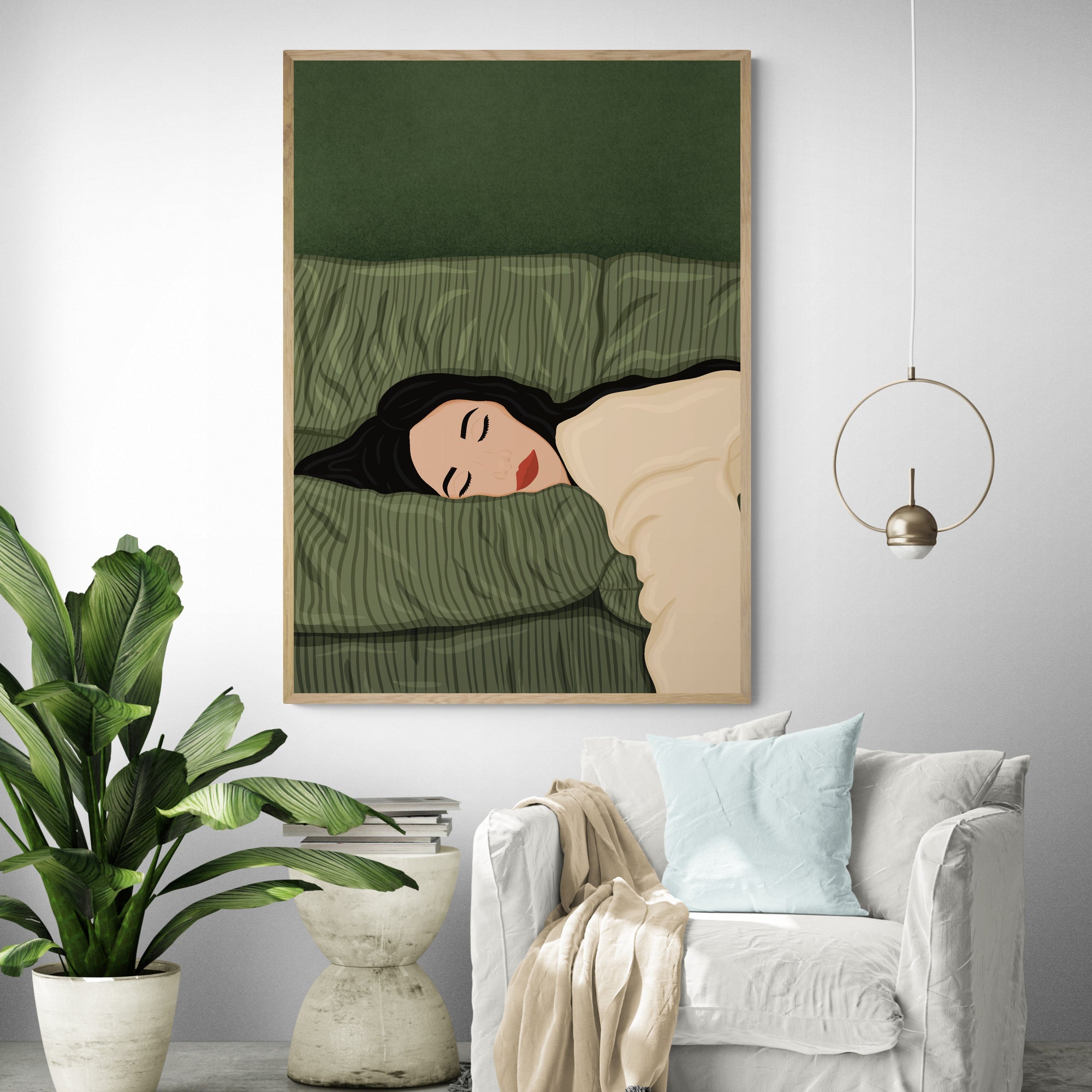 Resting Vrouw Art Print