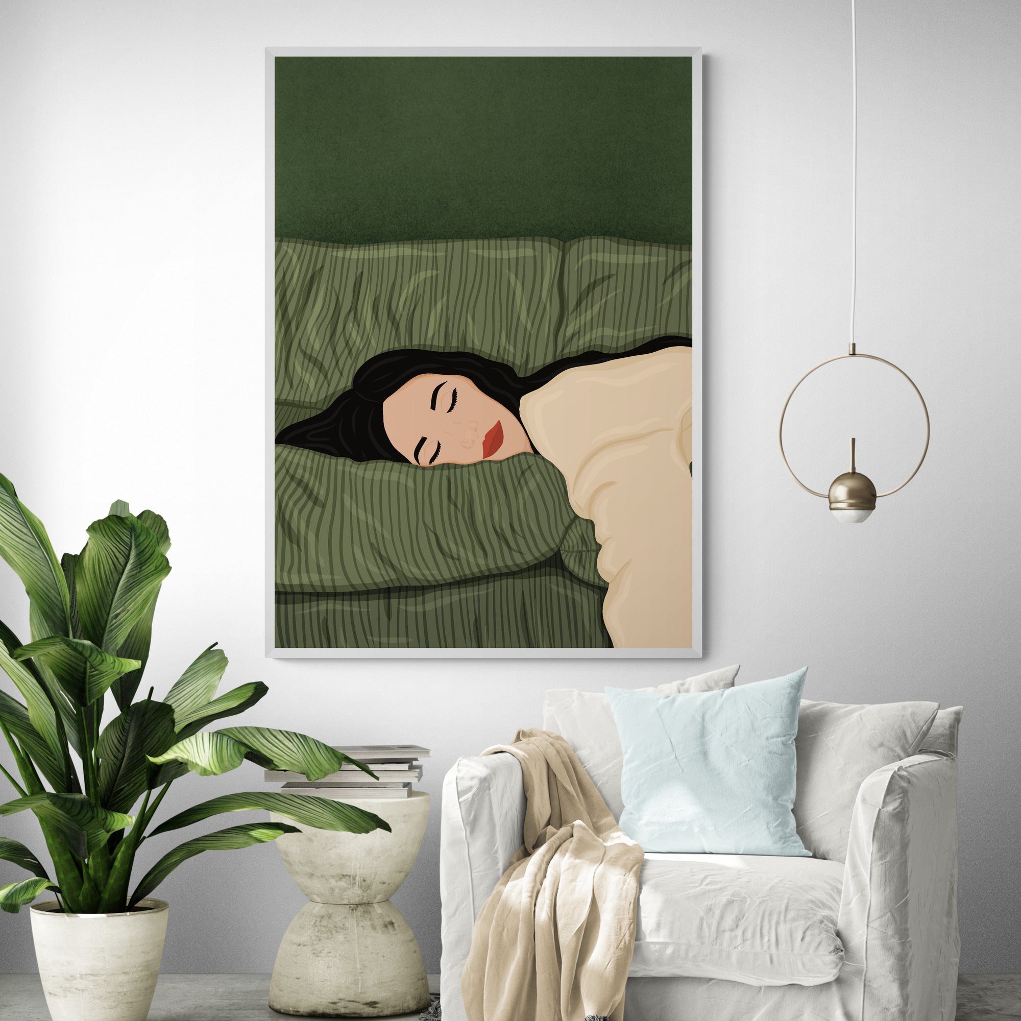Resting Vrouw Art Print