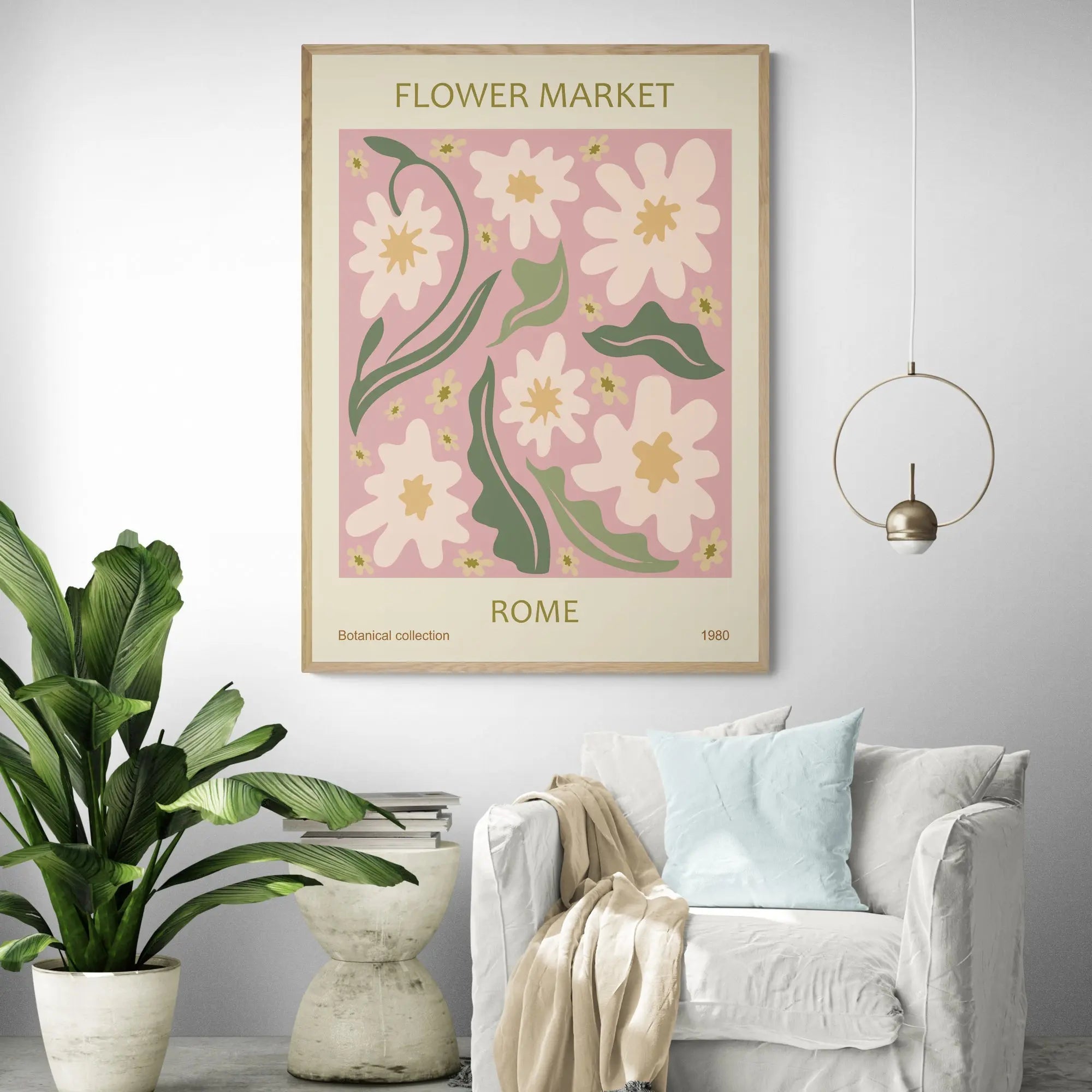 Rome Flower Market Art Print