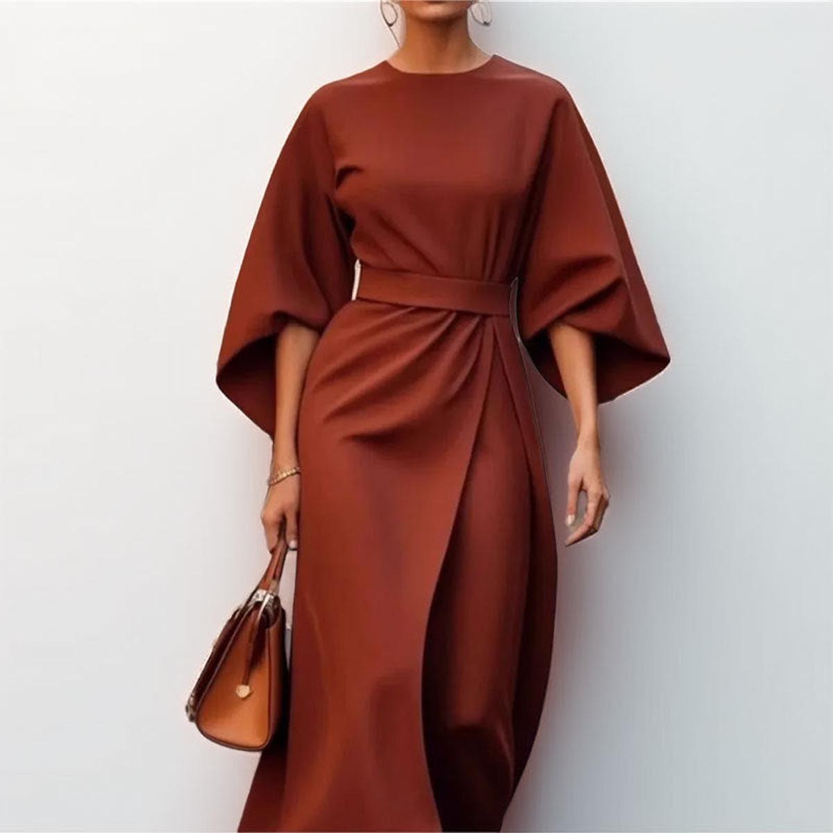 Katarzyna | Sukienka Maxi z Rękawem Kimono