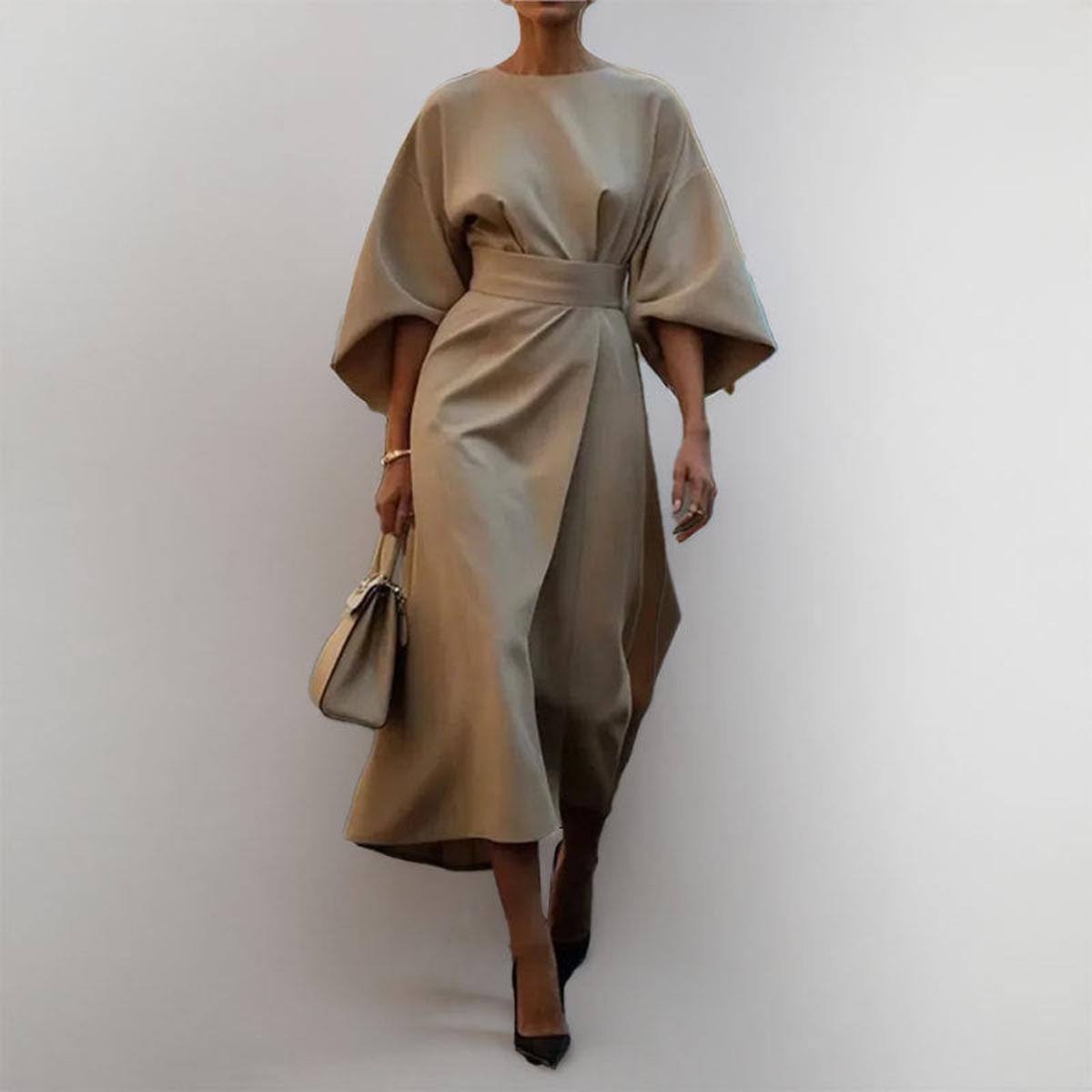 Katarzyna | Sukienka Maxi z Rękawem Kimono