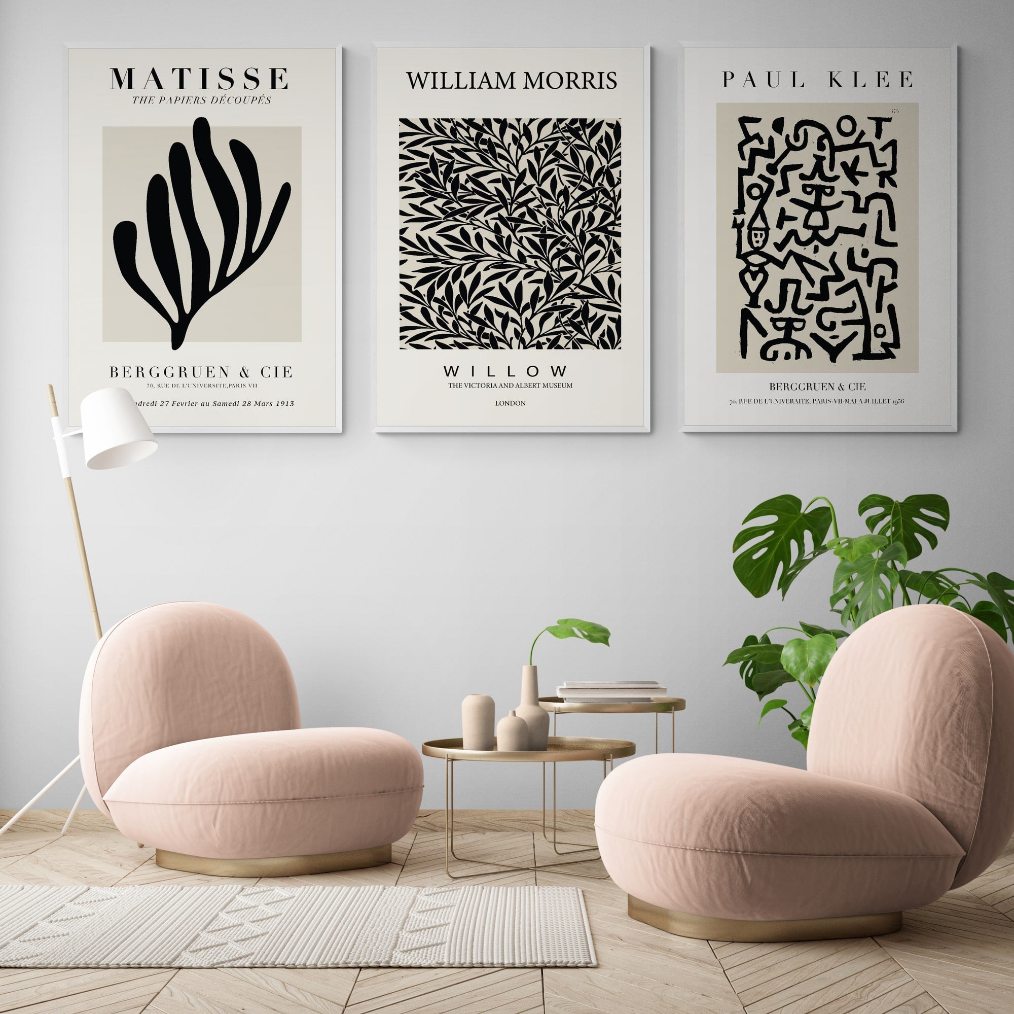 Midcentury Set of 3 Art Prints
