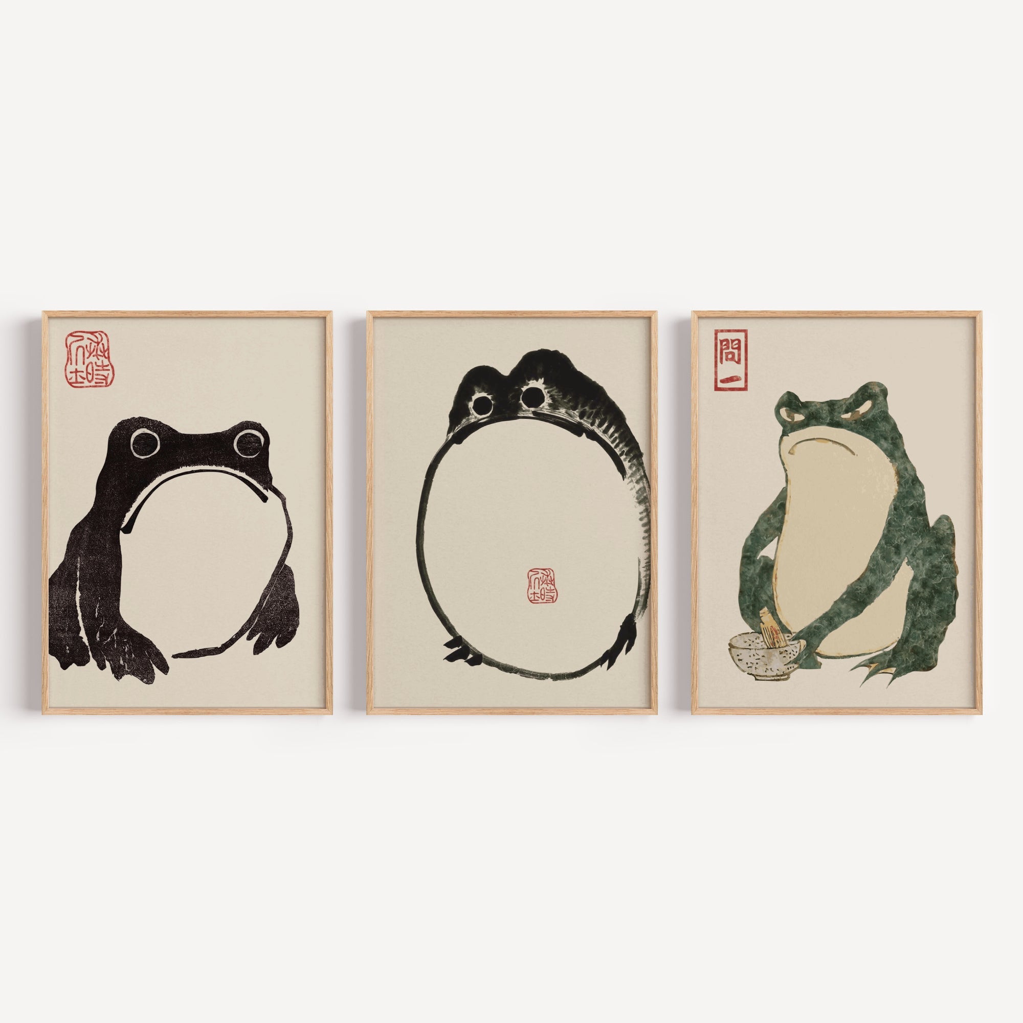 3x Japanese Frog Art Exhibitions