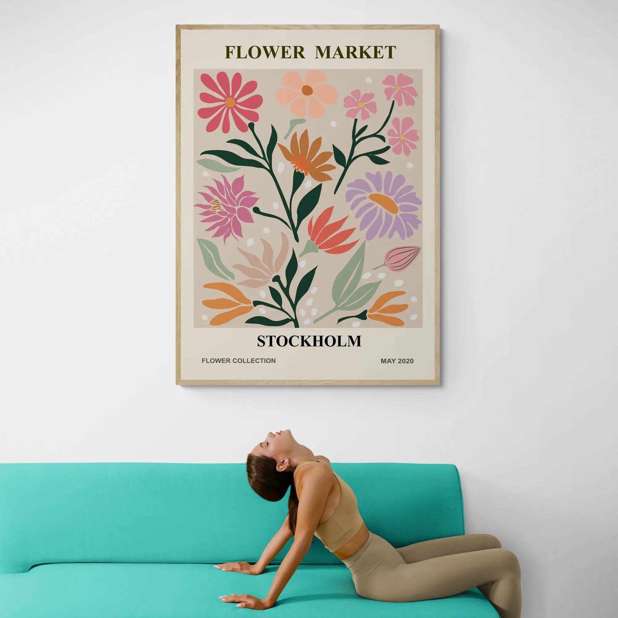 Stockholm Flower Market Art Print