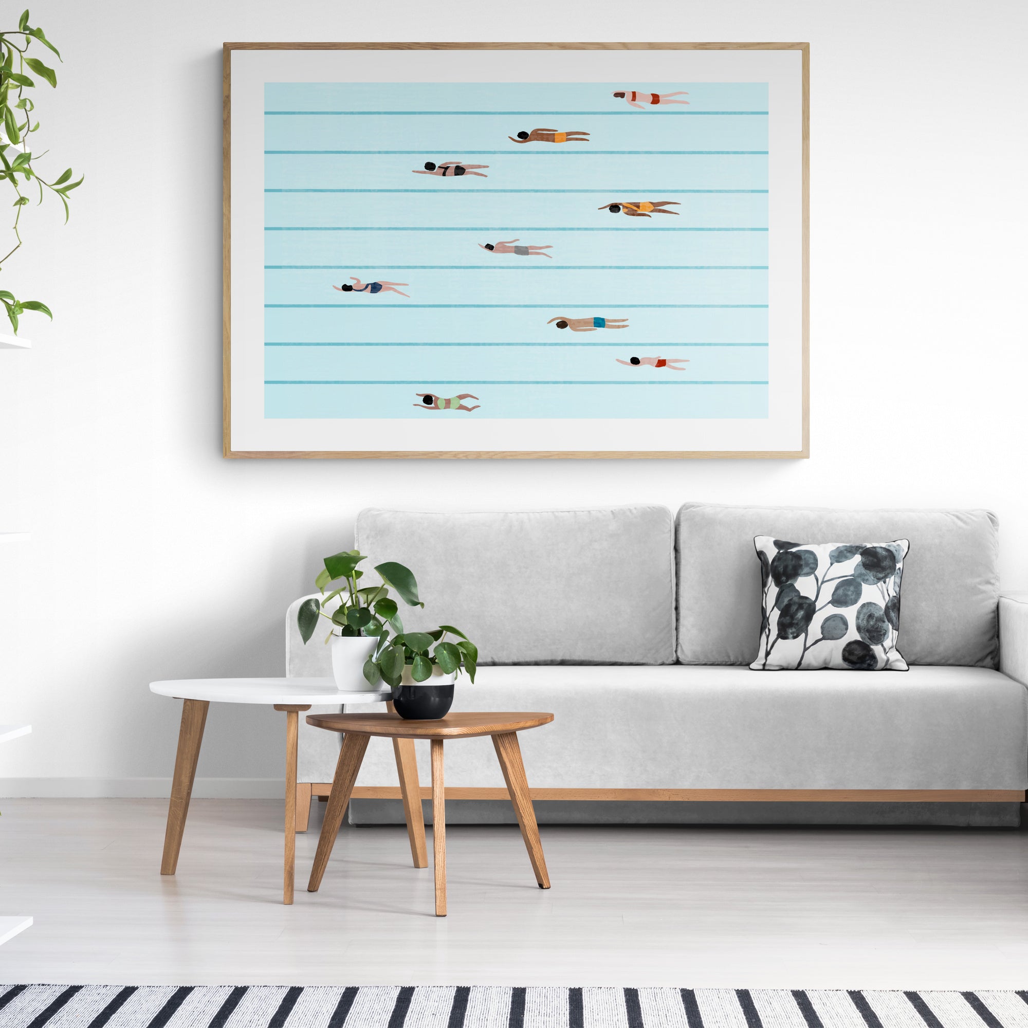 Swimmers In Pool Art Print