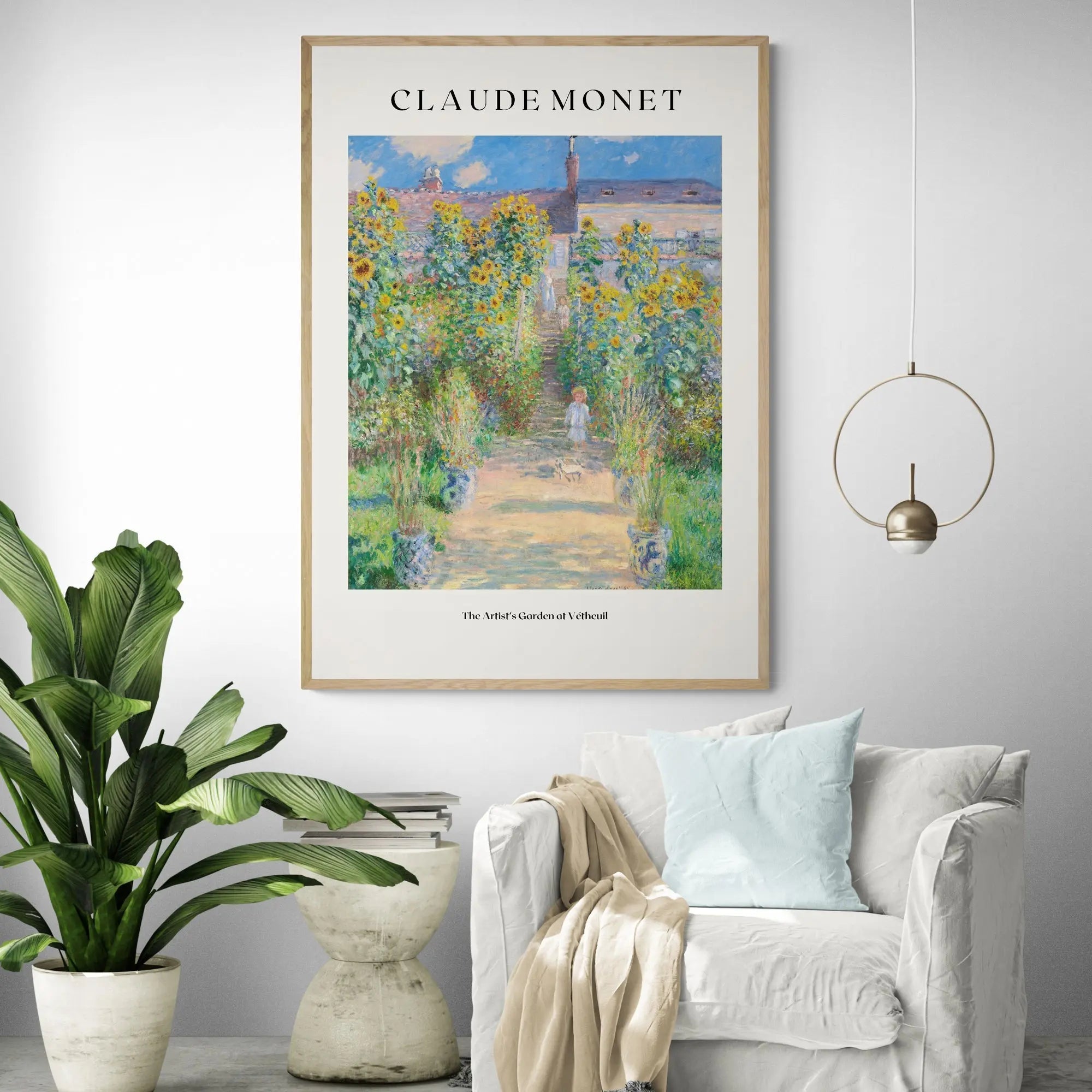 The Artist's Garden at Vétheuil by Claude Monet Art Print