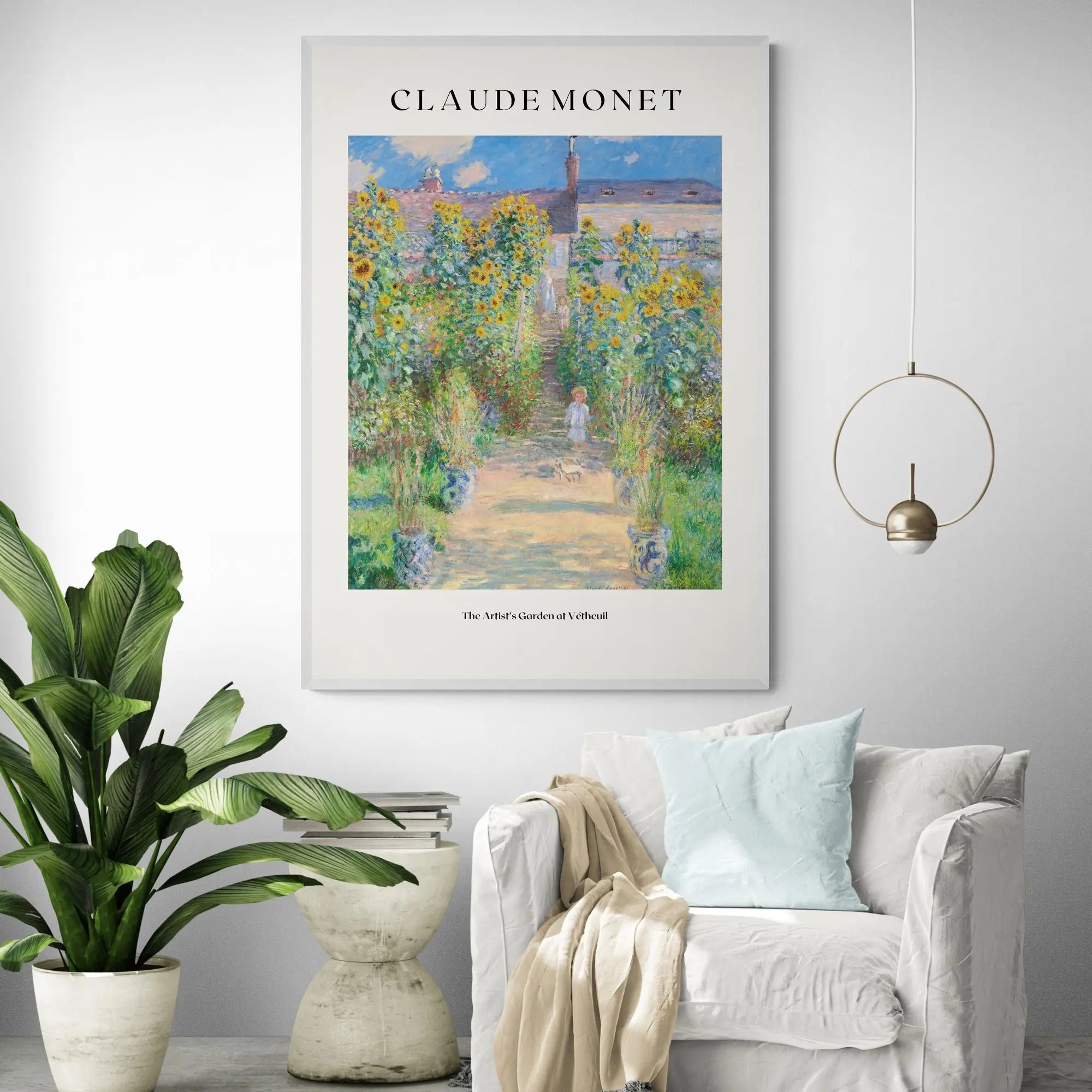 The Artist's Garden at Vétheuil by Claude Monet Art Print