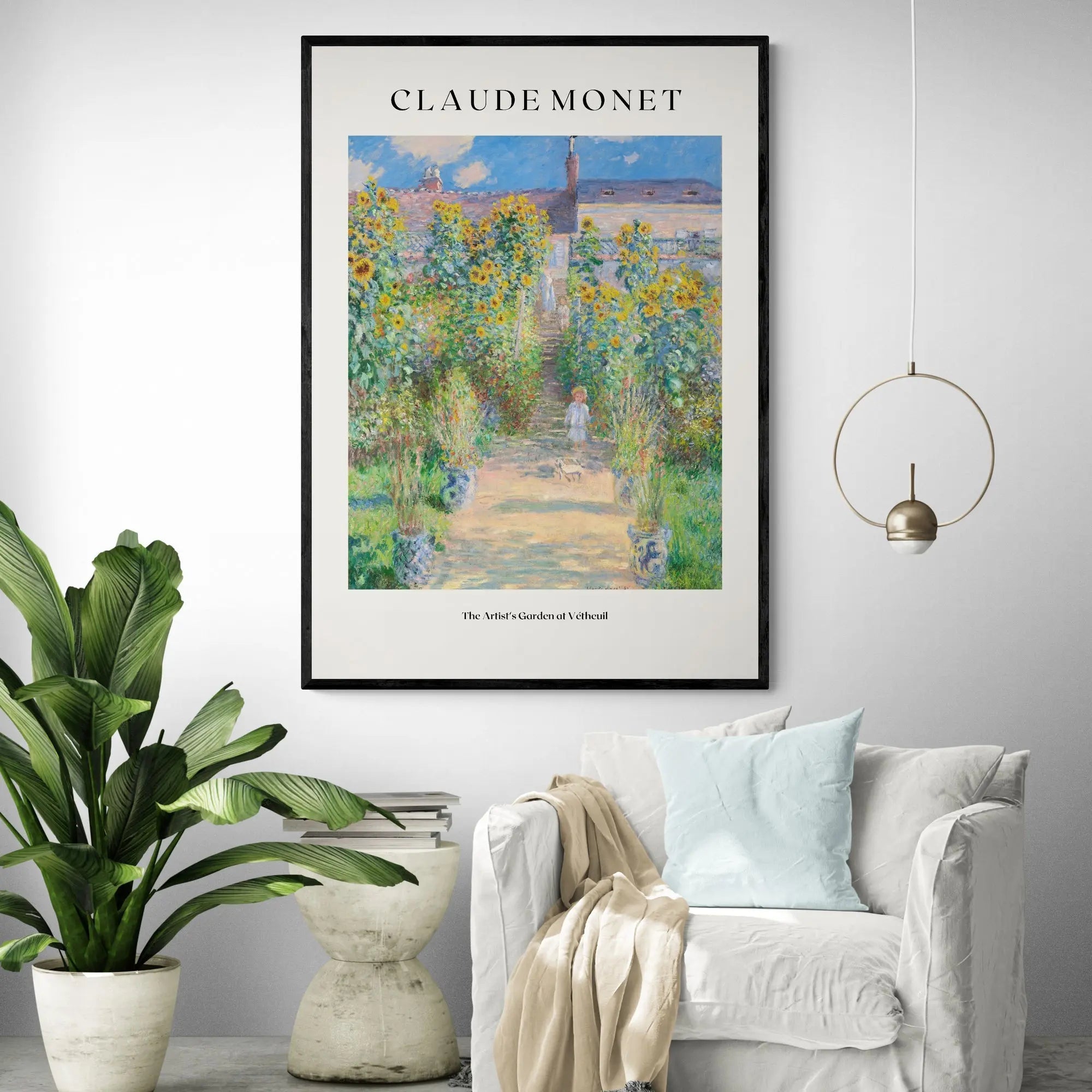 The Artist's Garden at Vétheuil by Claude Monet Art Print