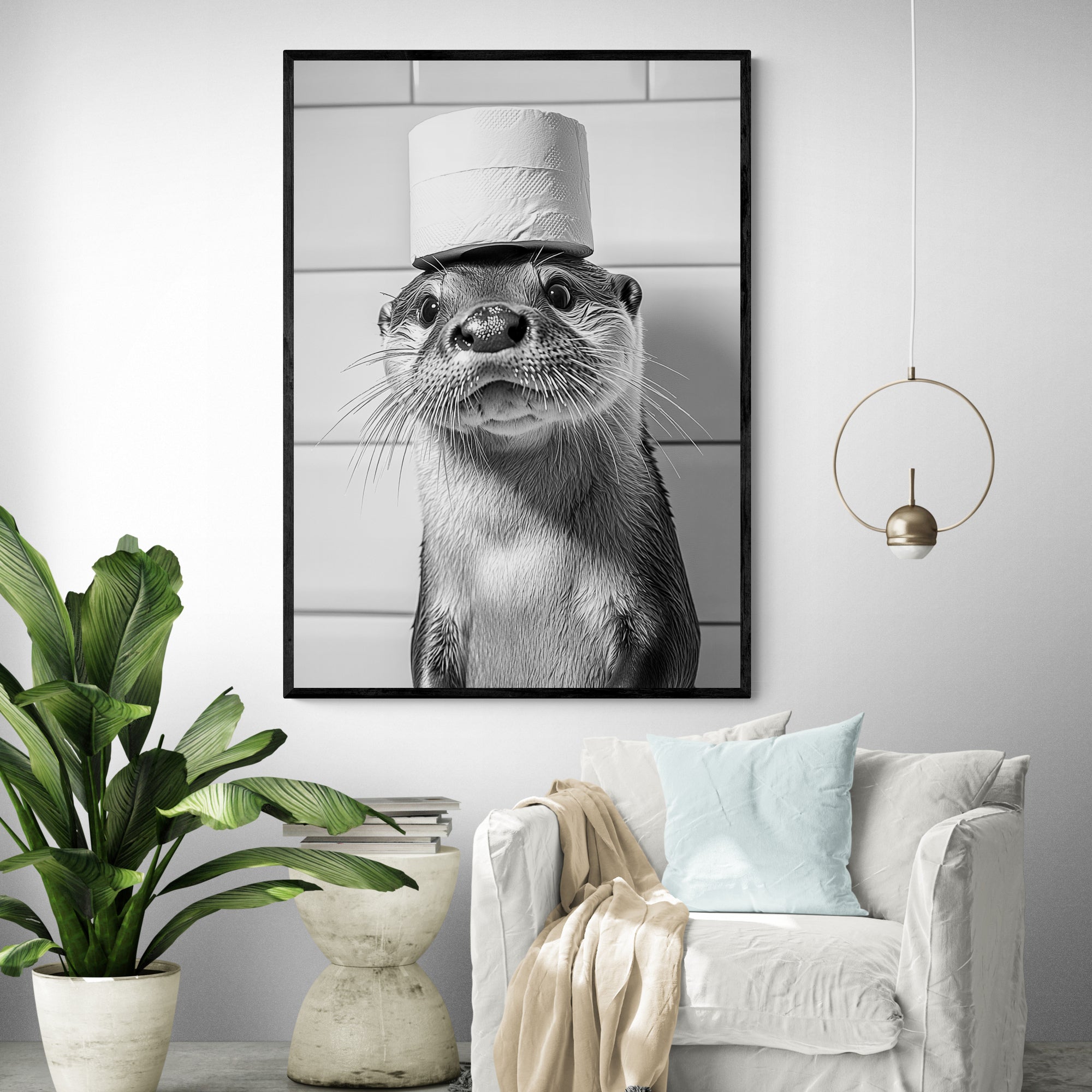 Whimsical Otter Art Print