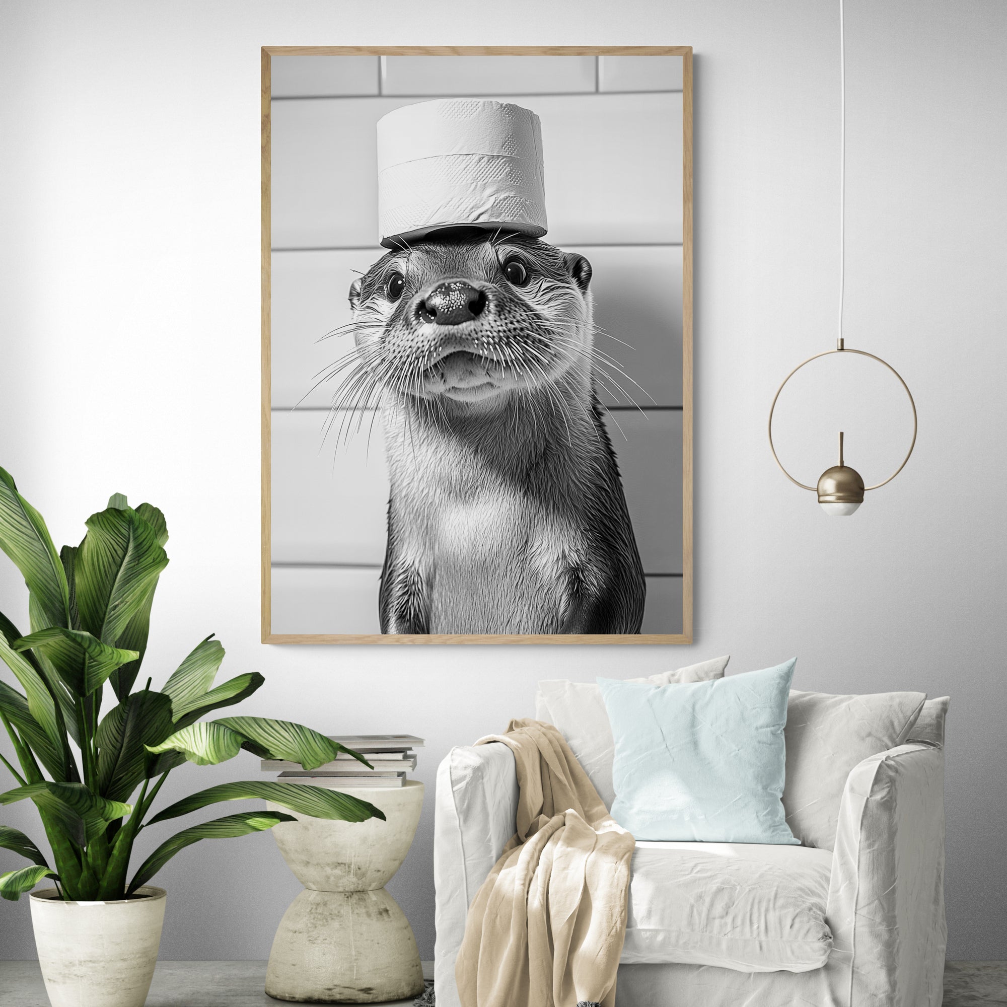 Whimsical Otter Art Print