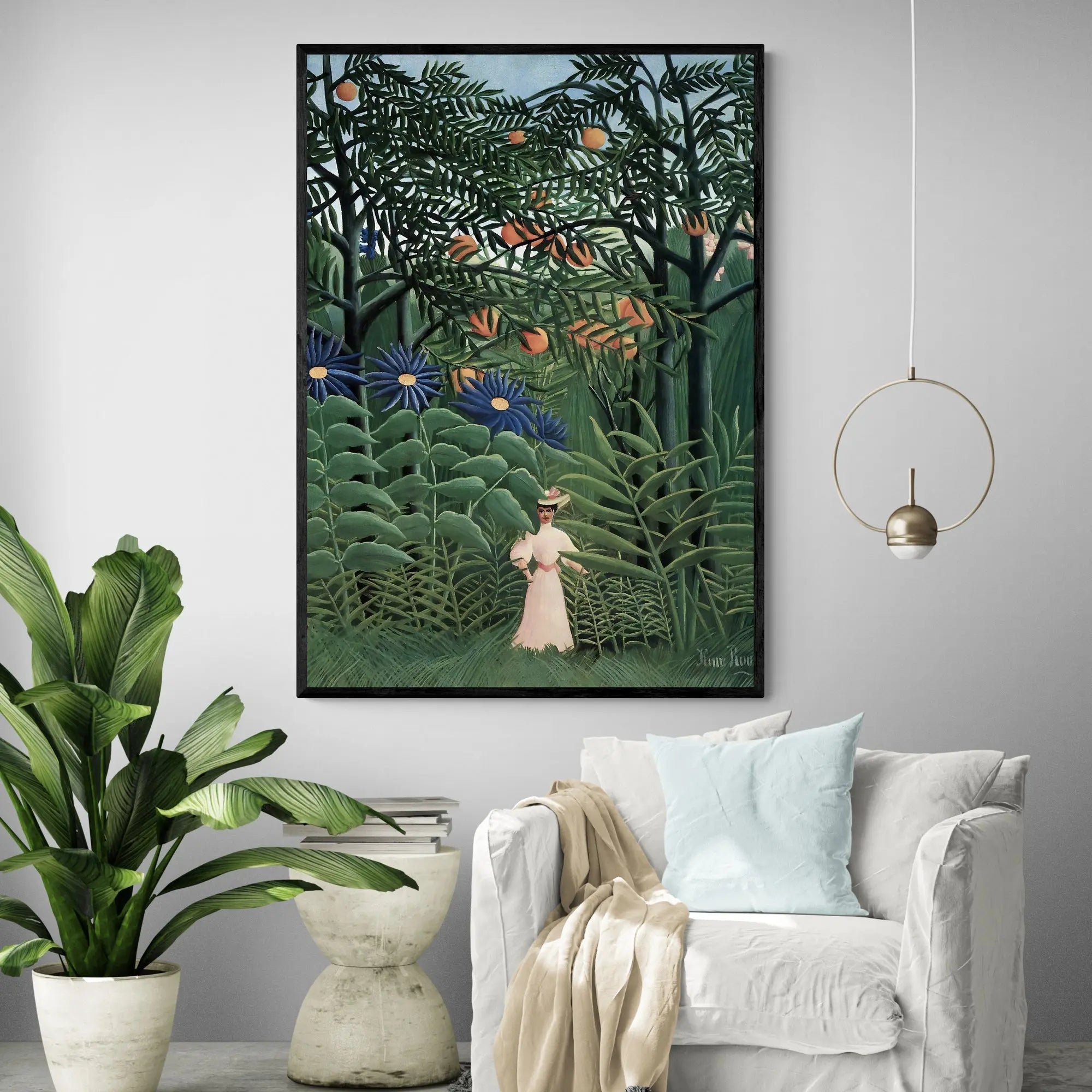 Vrouw Walking In Forest by Henri Rousseau