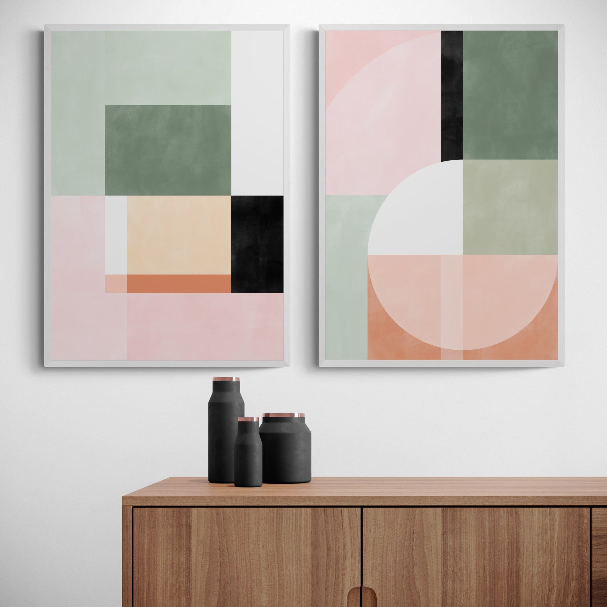 Pastel Abstract Set by Elena Ristova