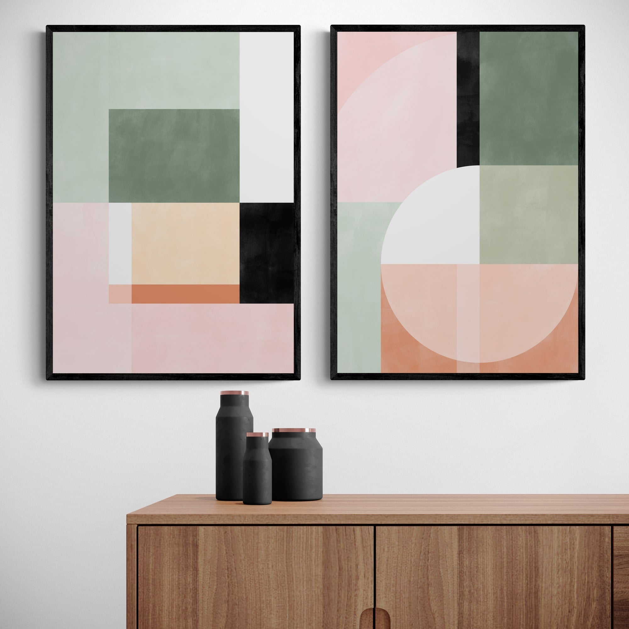 Pastel Abstract Set by Elena Ristova
