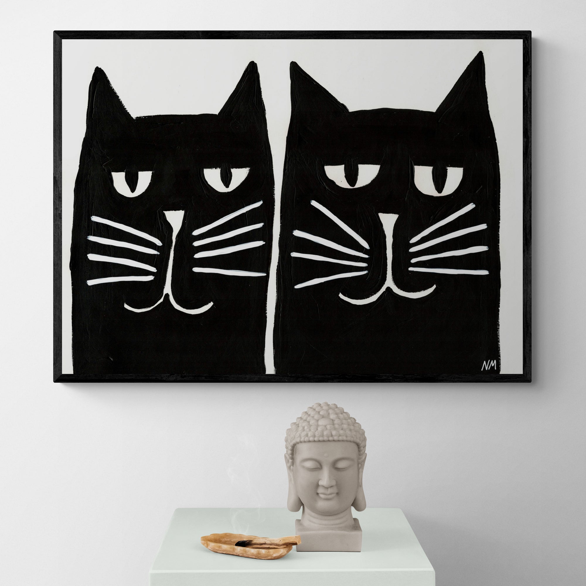 Twee Black Cats by Nancy McKie