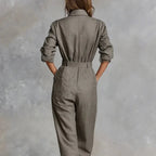 Magda | Bawełniano-lnianie kombinezon z długim rękawem