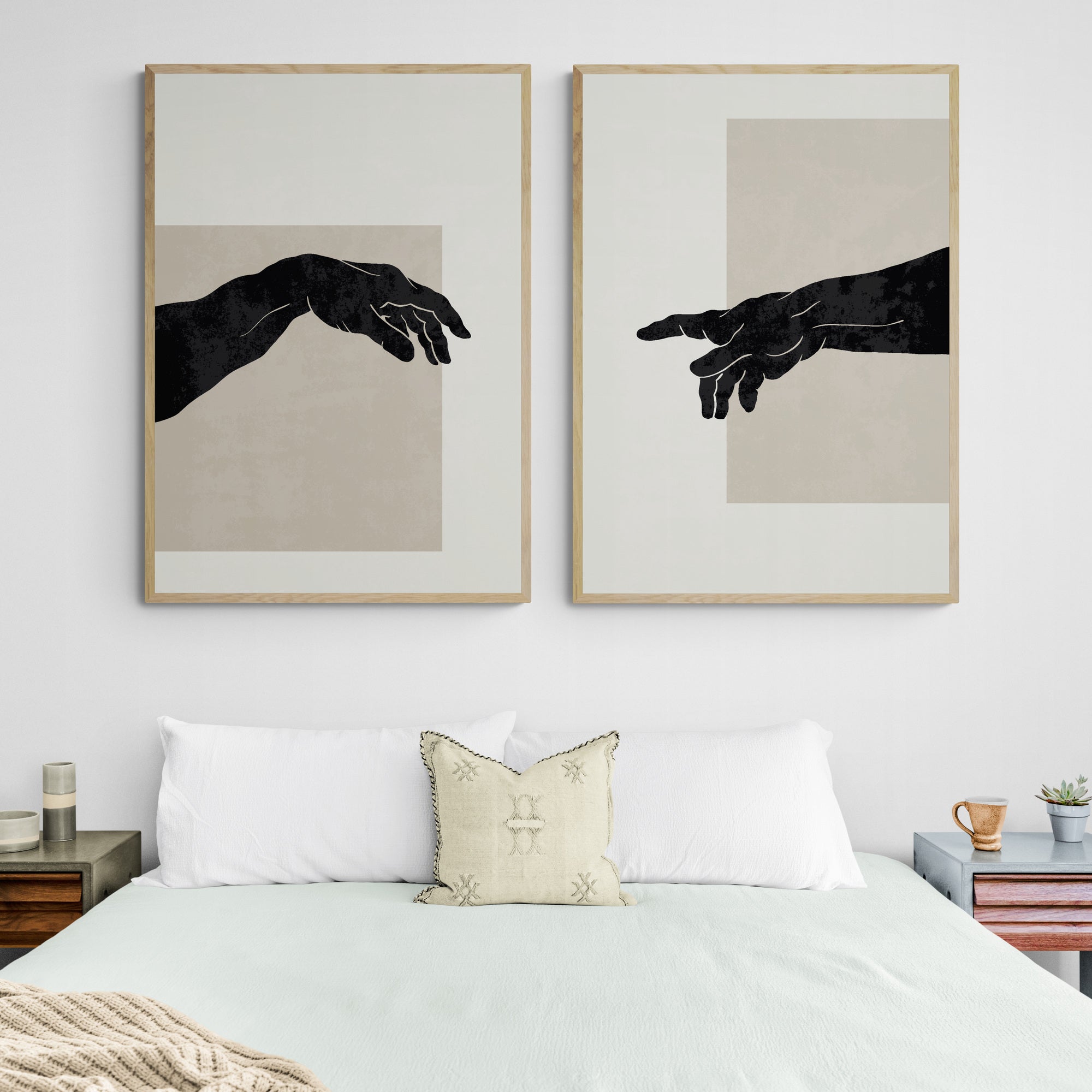 The Creation Of Adam Hands Set by Michelangelo