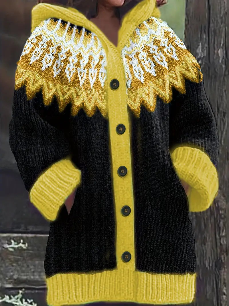 Regina™ | Klasyczny kardigan z kapturem