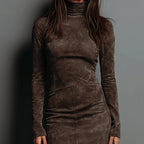 Sukienka Midi z długim rękawem