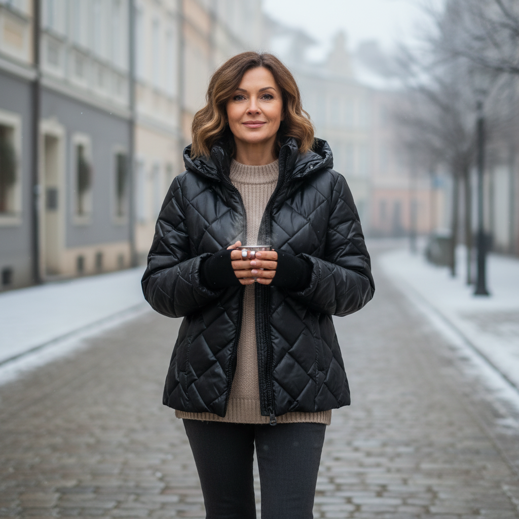 NERIDA – ciepła, elegancka kurtka zimowa z kapturem na co dzień