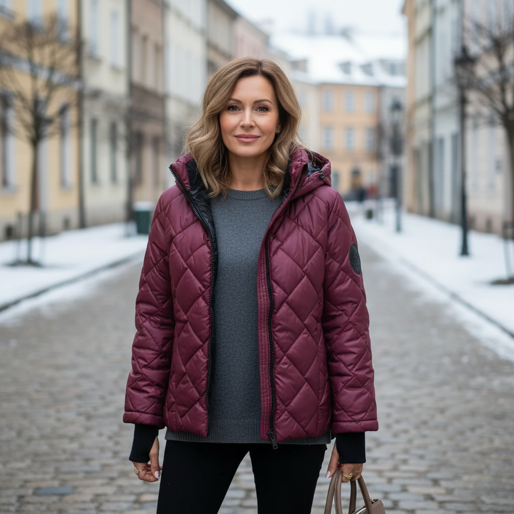 NERIDA – ciepła, elegancka kurtka zimowa z kapturem na co dzień