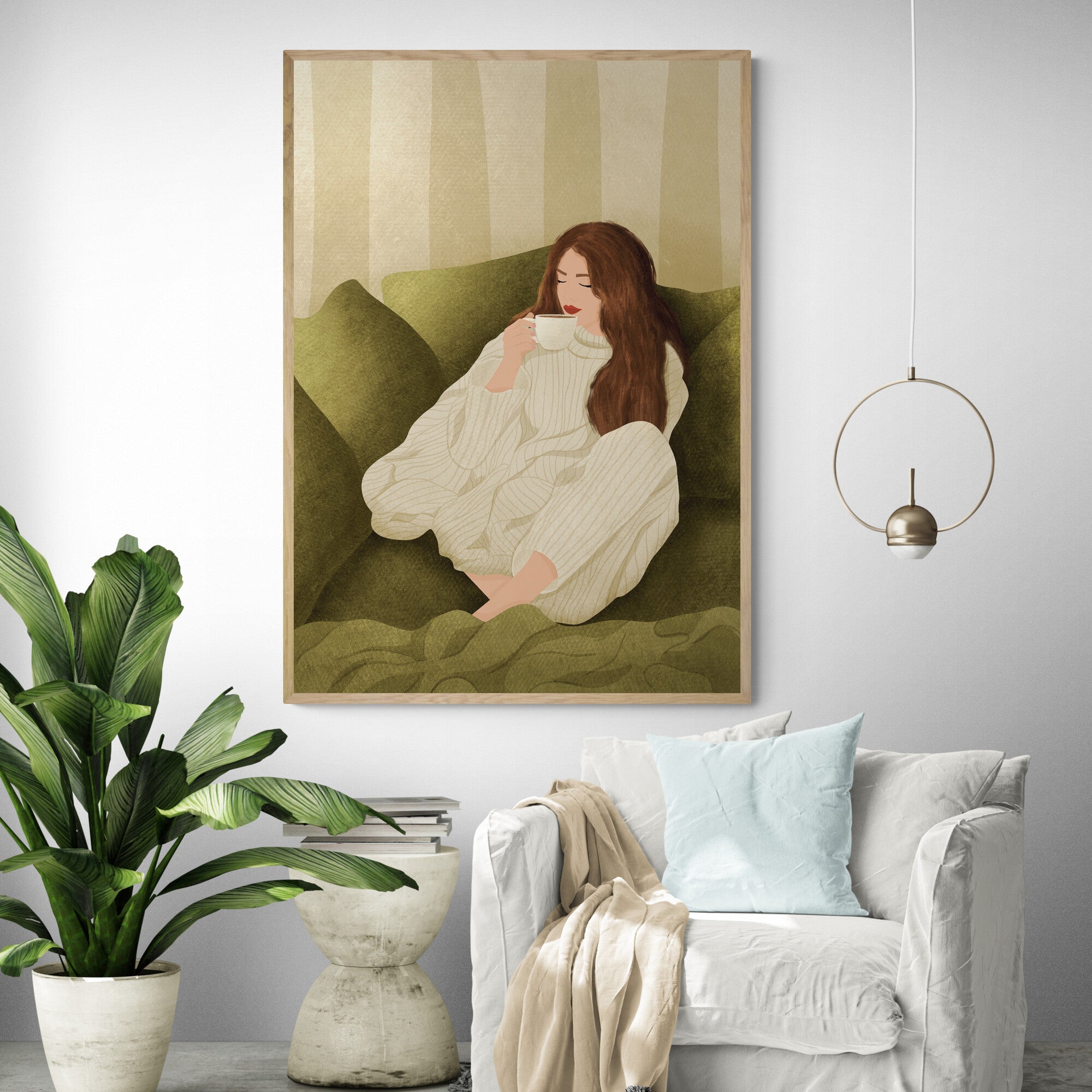 Relaxing Vrouw Art Print