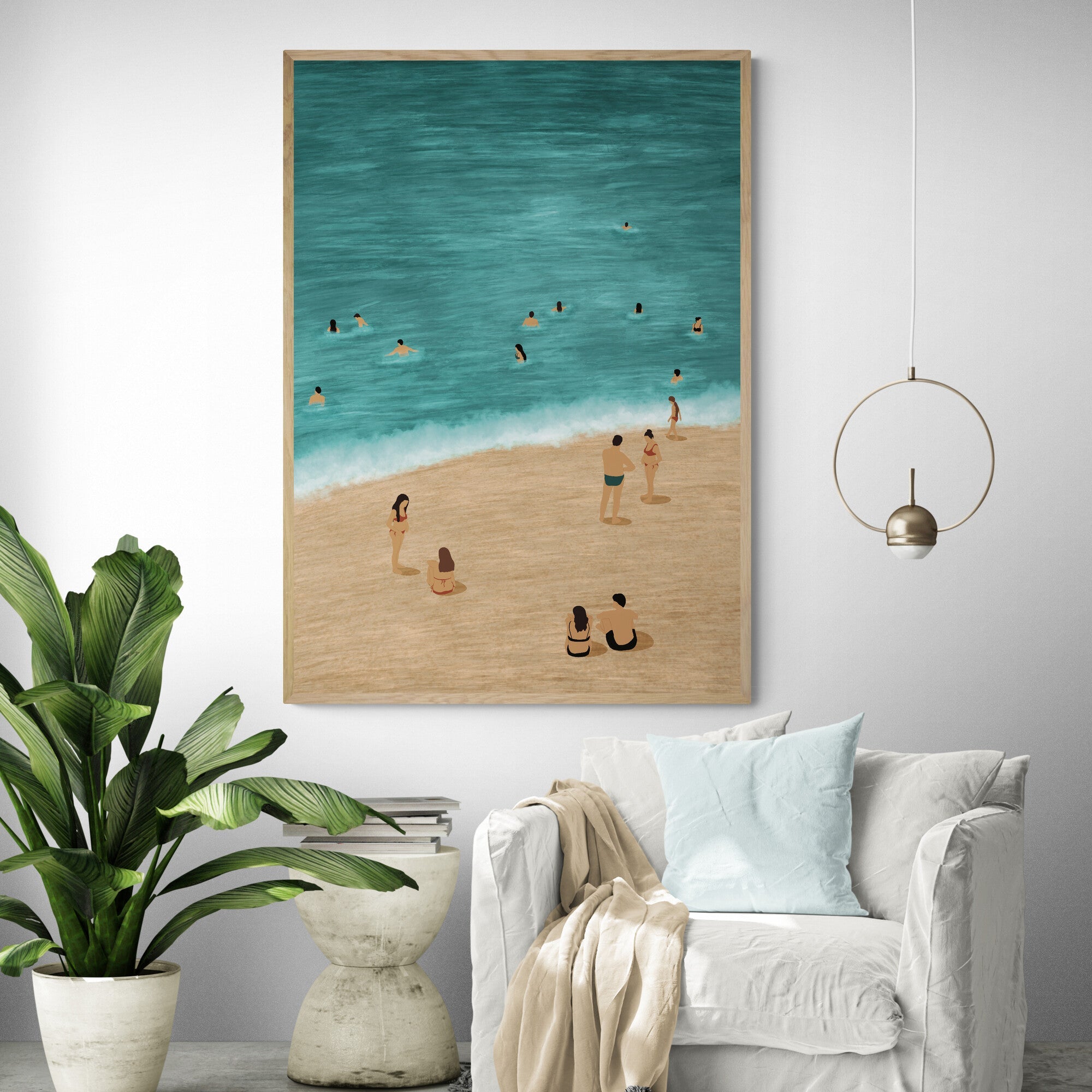 The Beachgoers Art Print