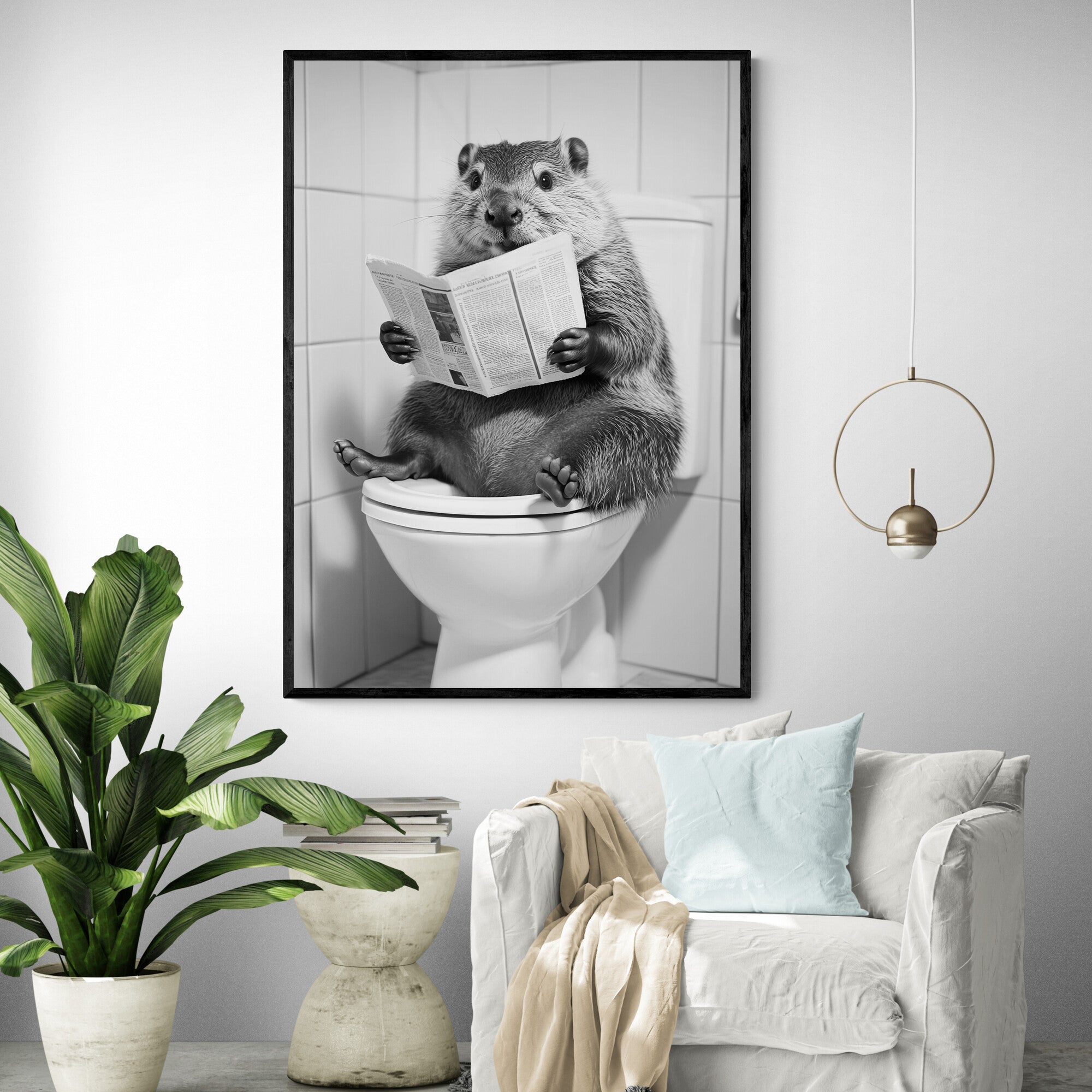 Whimsical Beaver Art Print