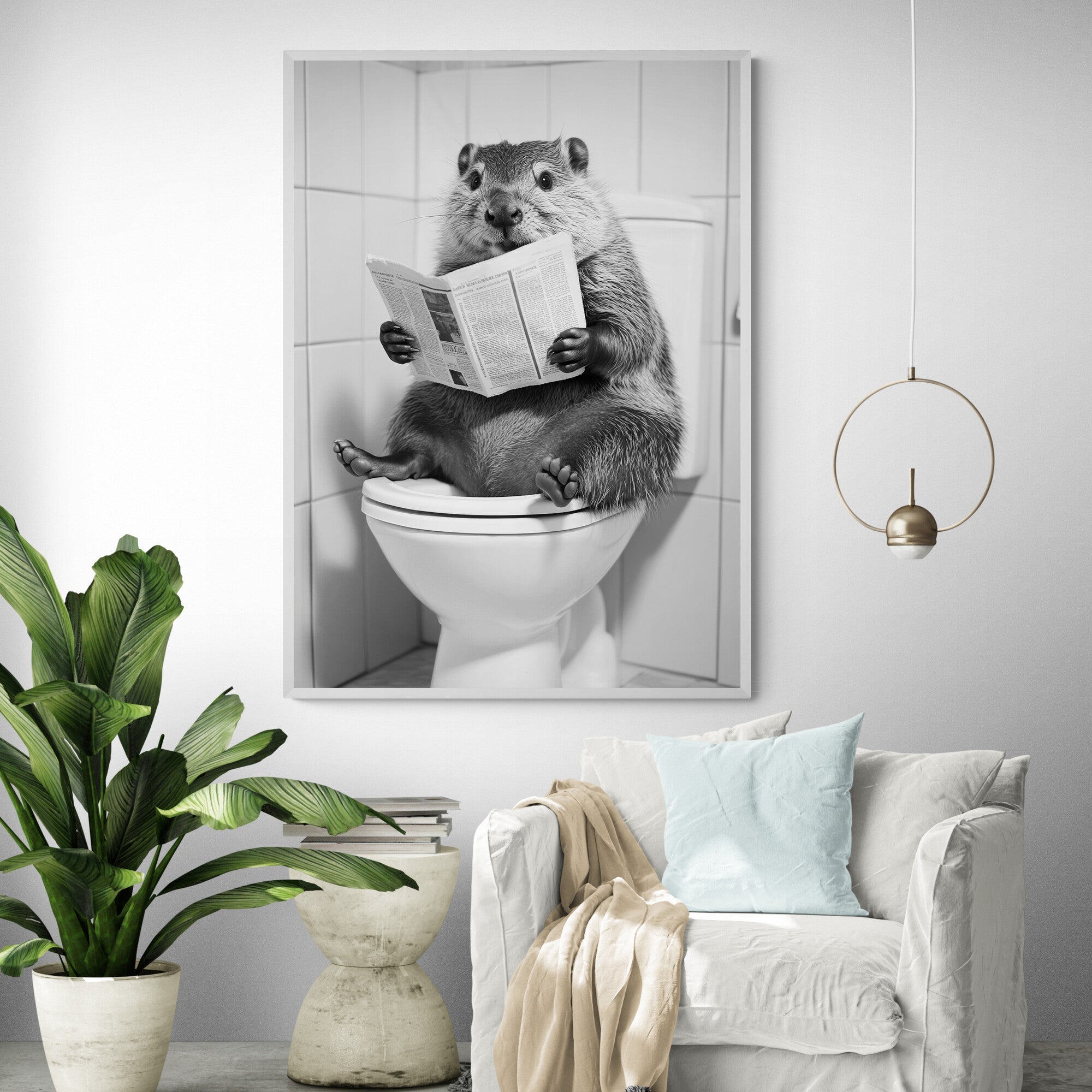 Whimsical Beaver Art Print