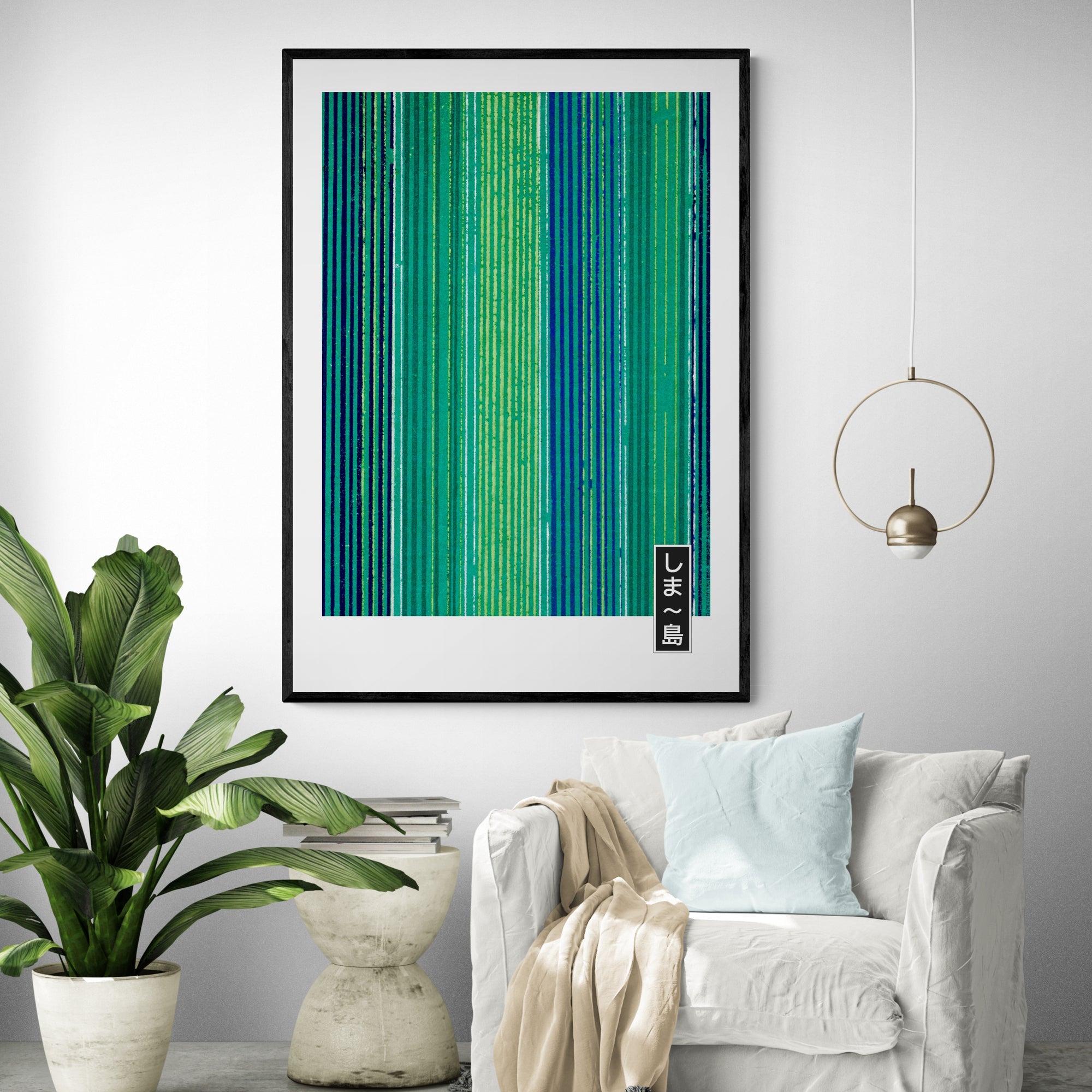 Minimal Green Japanese Print